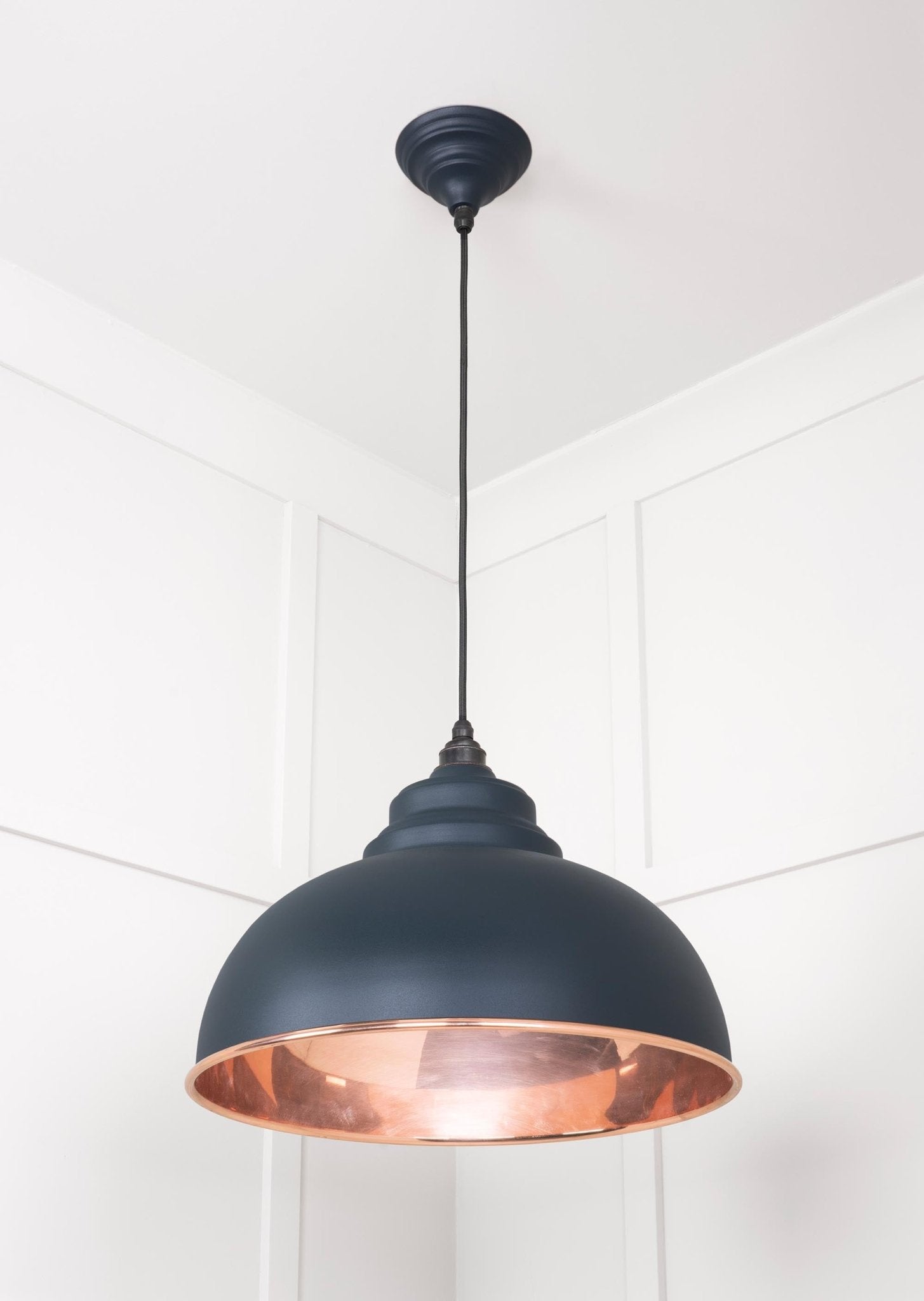 Smooth Copper Harborne Pendant | Soot - From The Anvil - EB London