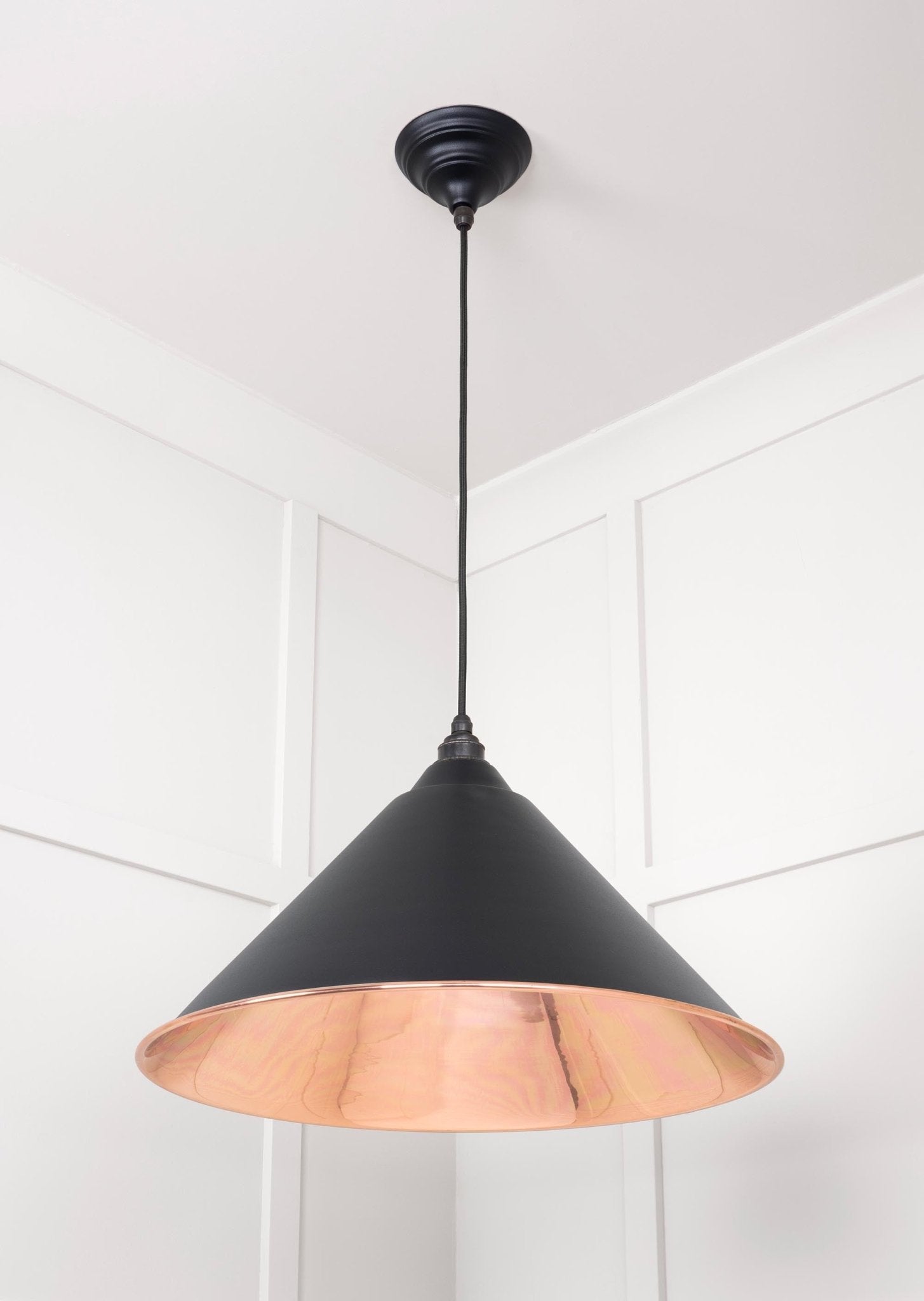 Smooth Copper Hockley Pendant |Elan Black - From The Anvil - EB London