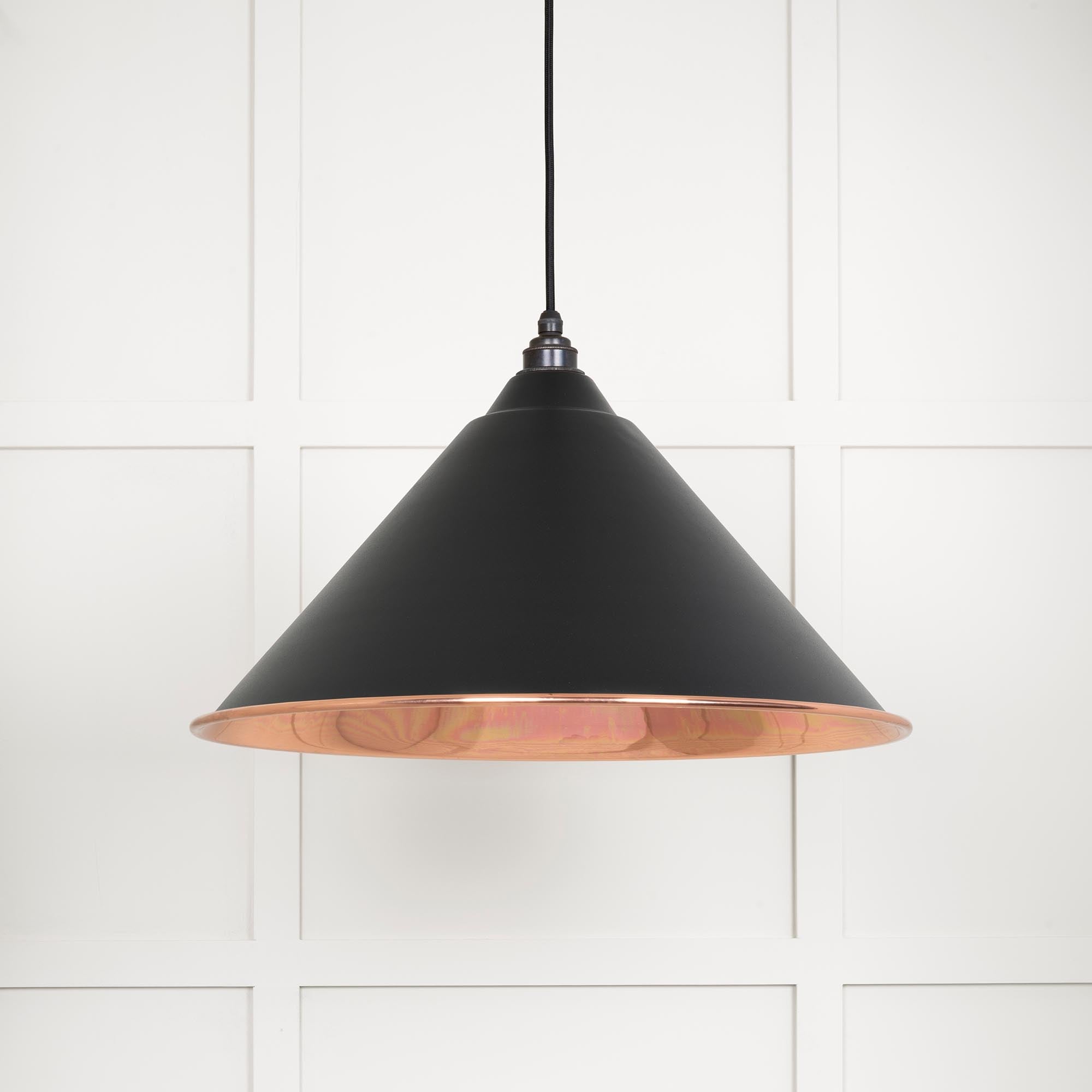 Smooth Copper Hockley Pendant |Elan Black - From The Anvil - EB London
