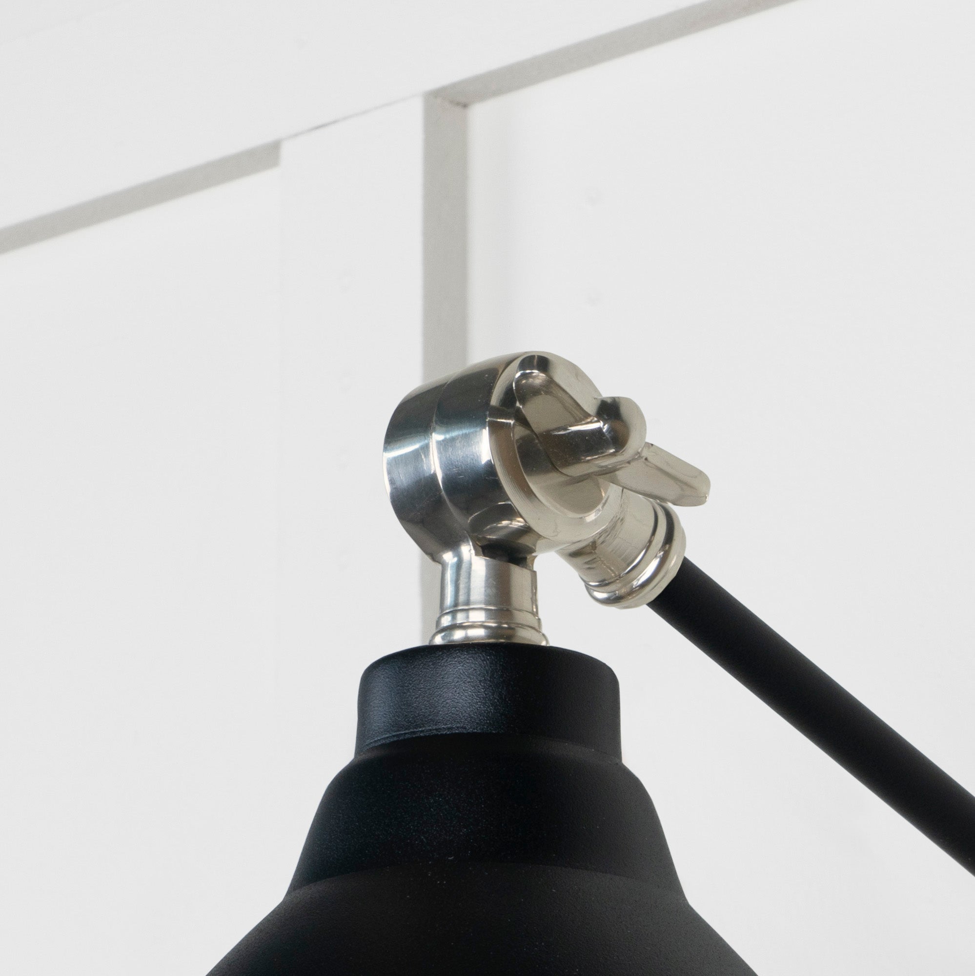 Smooth Nickel Brindley Wall Light | Smooth Nickel Elan Black - From the Anvil - EB London