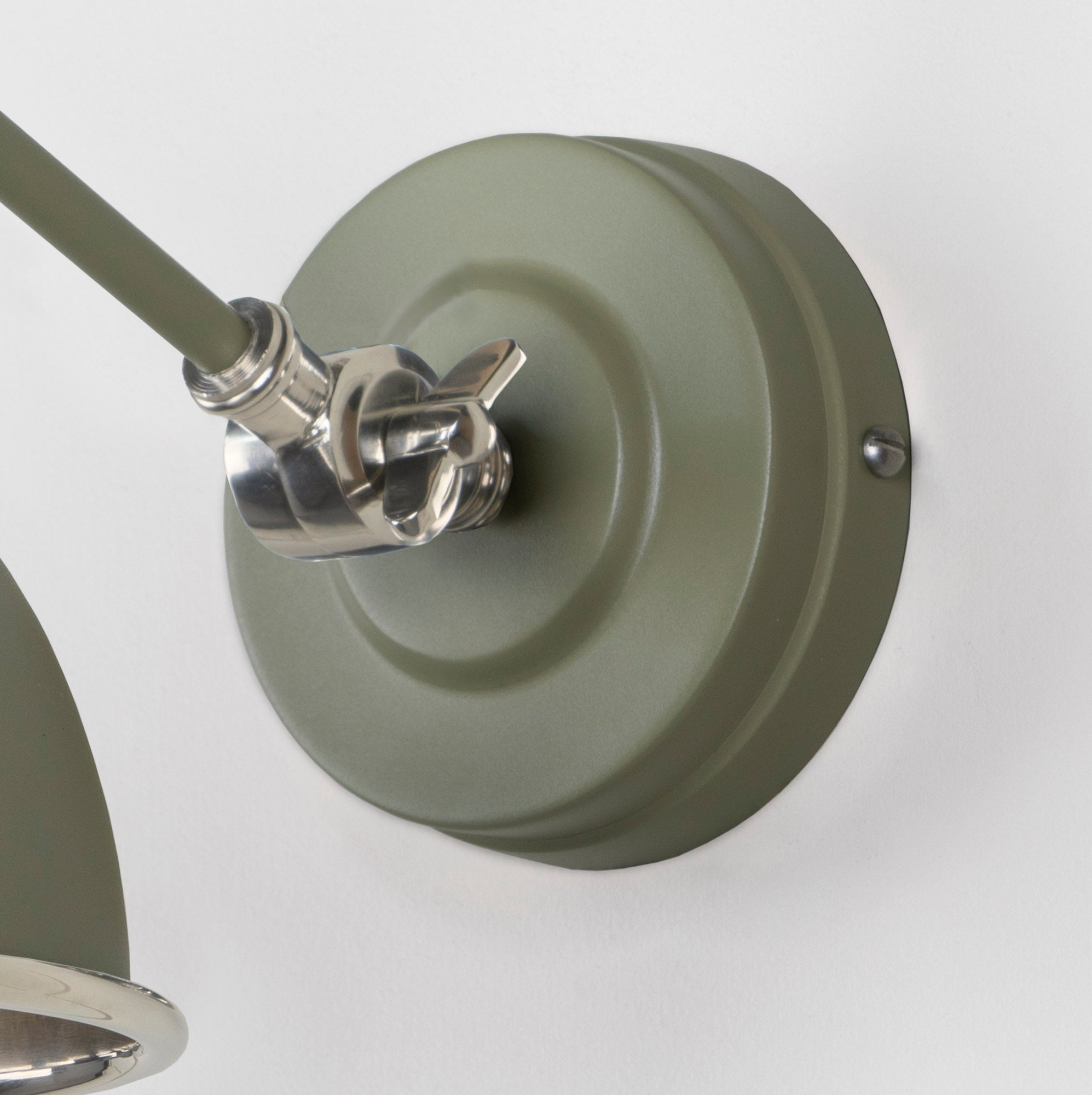 Smooth Nickel Brindley Wall Light | Smooth Nickel Tump - From the Anvil - EB London