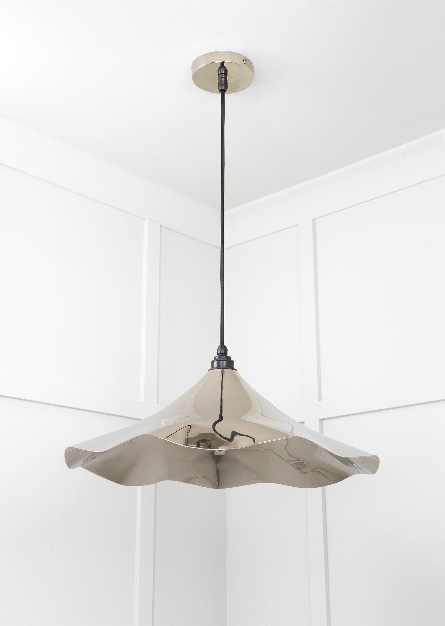 Smooth Nickel Flora Pendant | Bare - From The Anvil - EB London