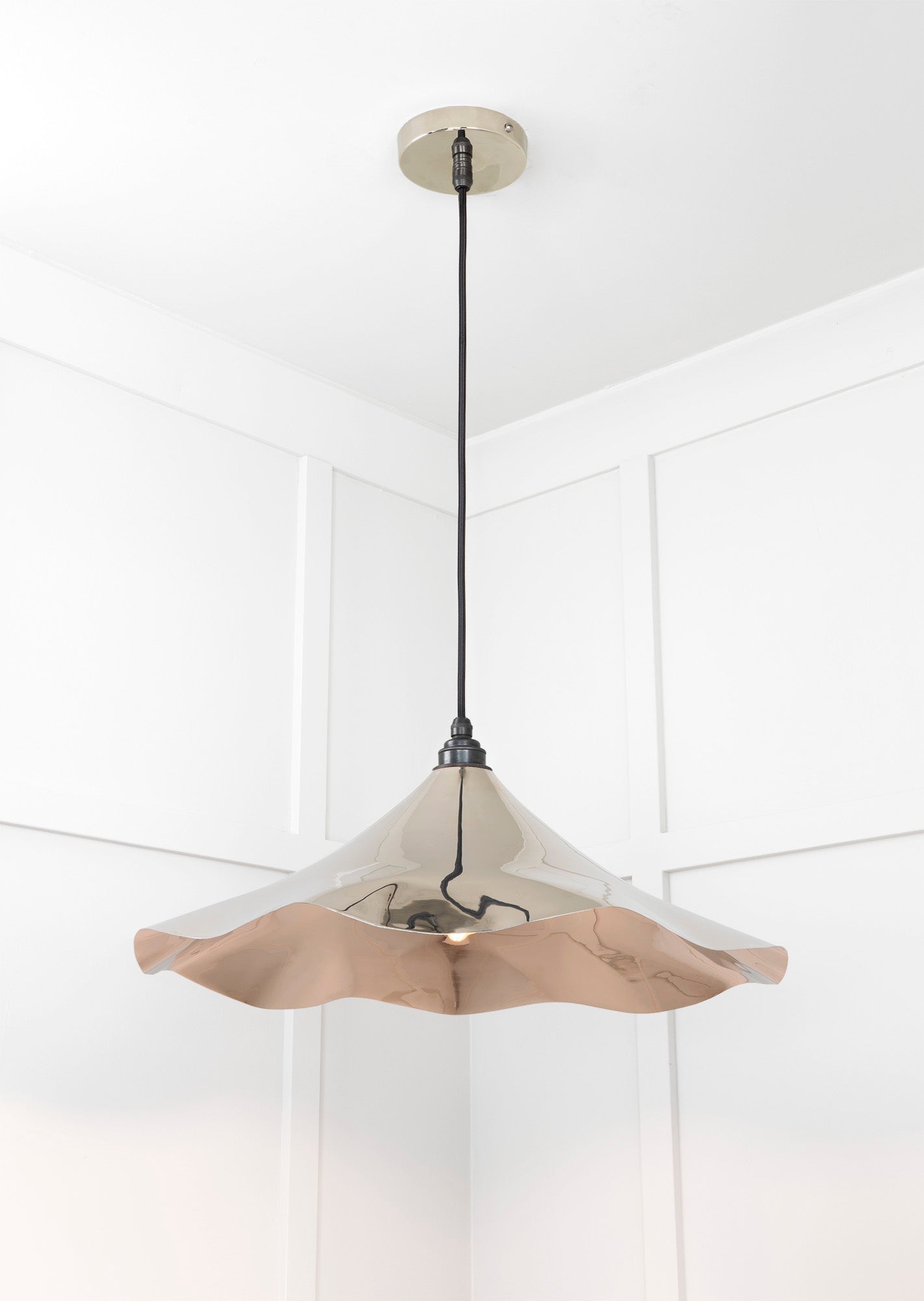 Smooth Nickel Flora Pendant | Bare - From The Anvil - EB London