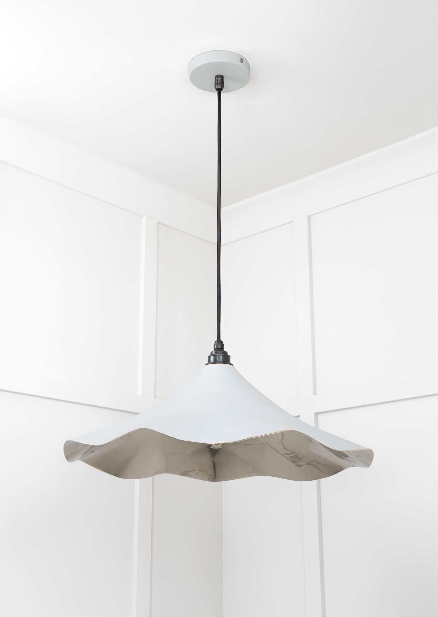 Smooth Nickel Flora Pendant | Birch - From The Anvil - EB London