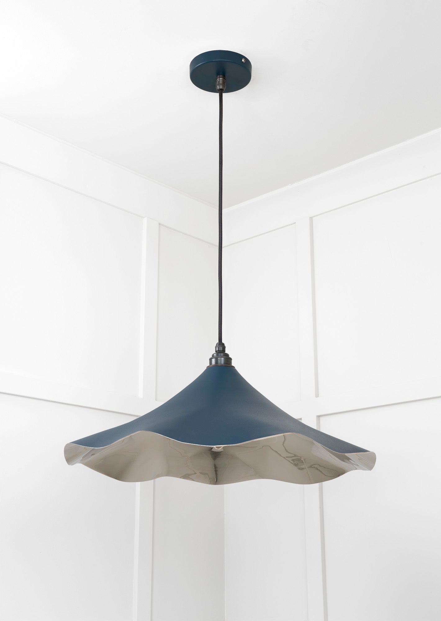 Smooth Nickel Flora Pendant | Dusk - From The Anvil - EB London