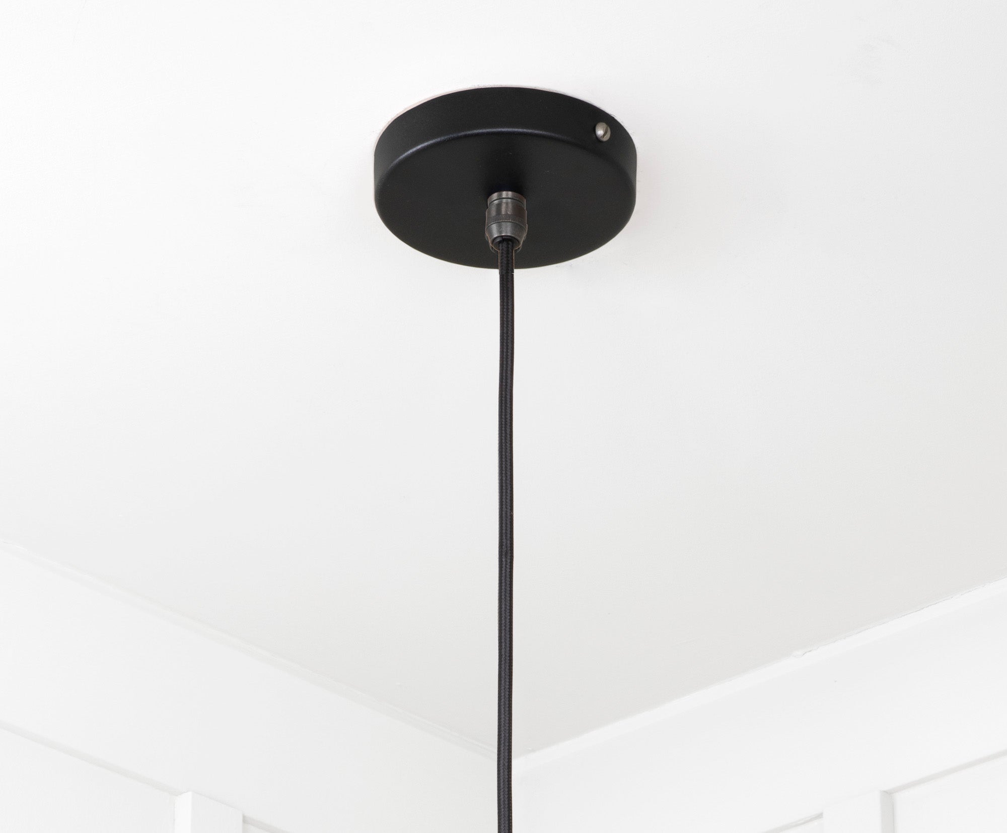 Smooth Nickel Flora Pendant | Elan Black - From The Anvil - EB London