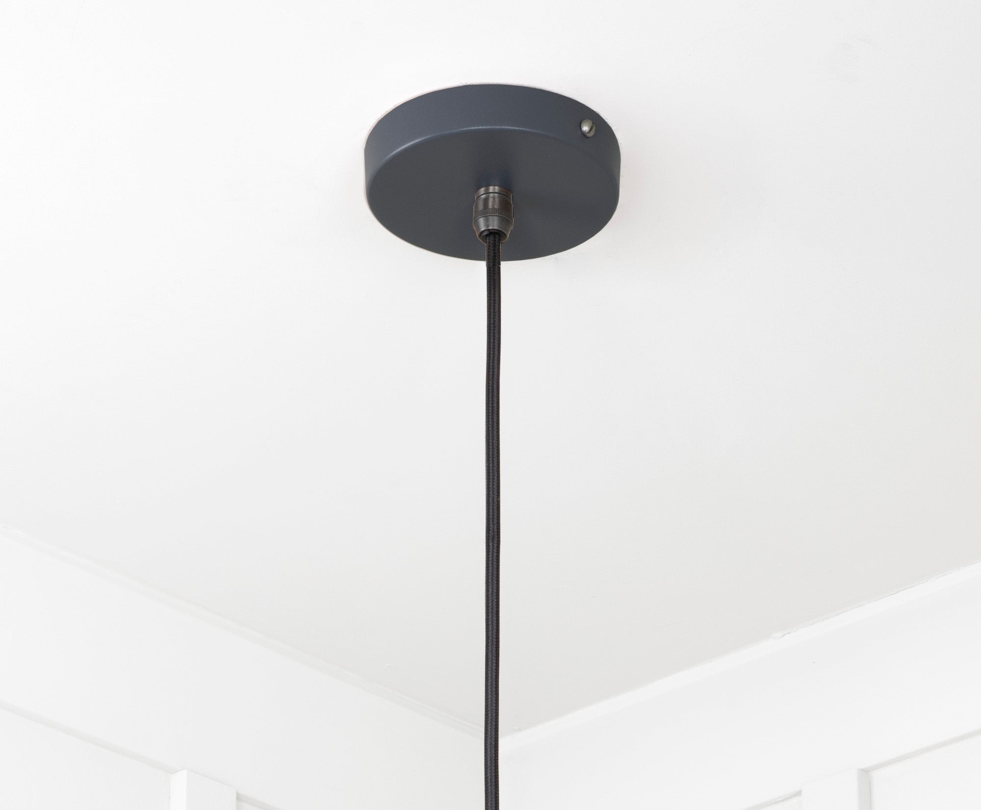 Smooth Nickel Flora Pendant | Slate - From The Anvil - EB London