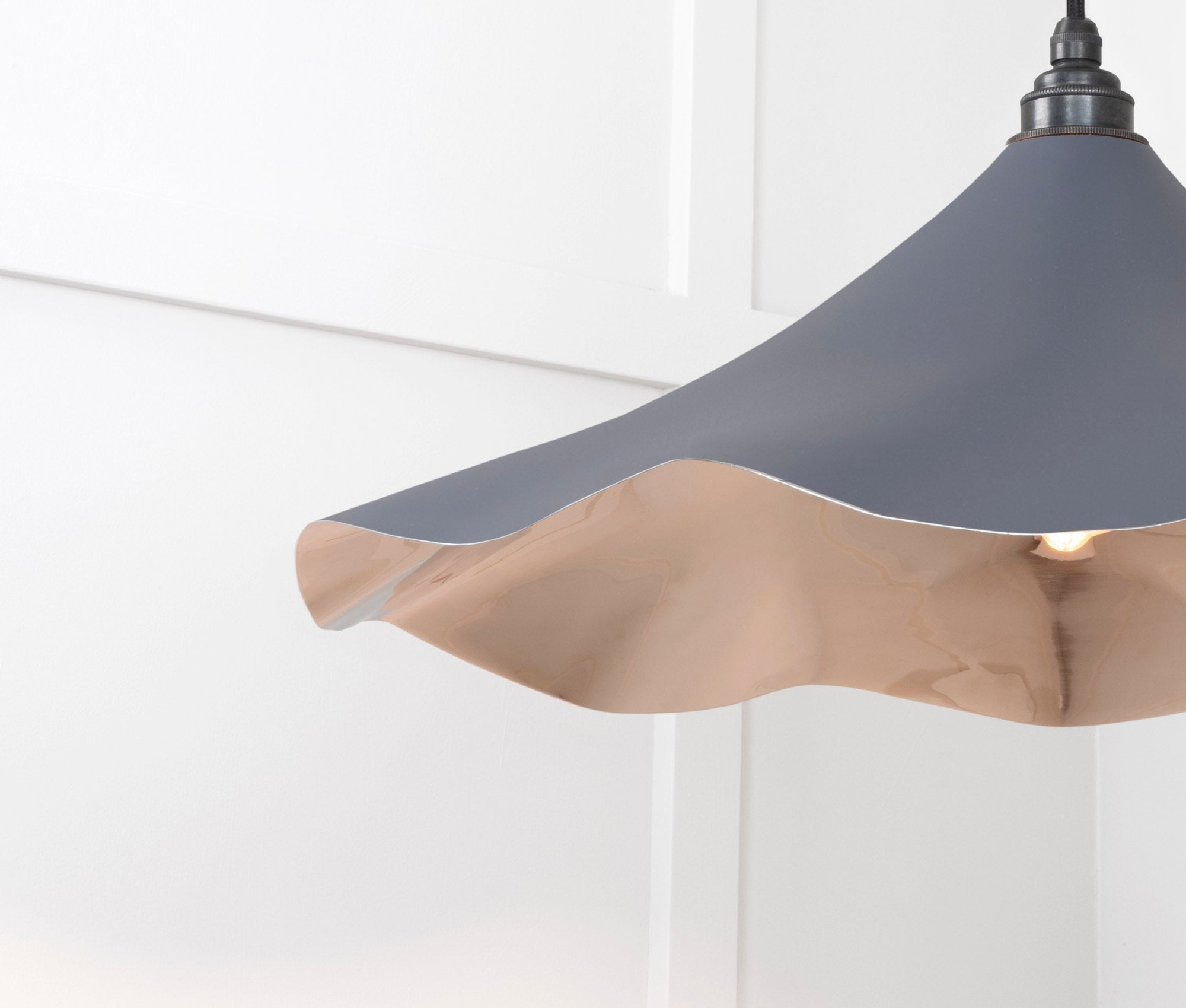 Smooth Nickel Flora Pendant | Slate - From The Anvil - EB London