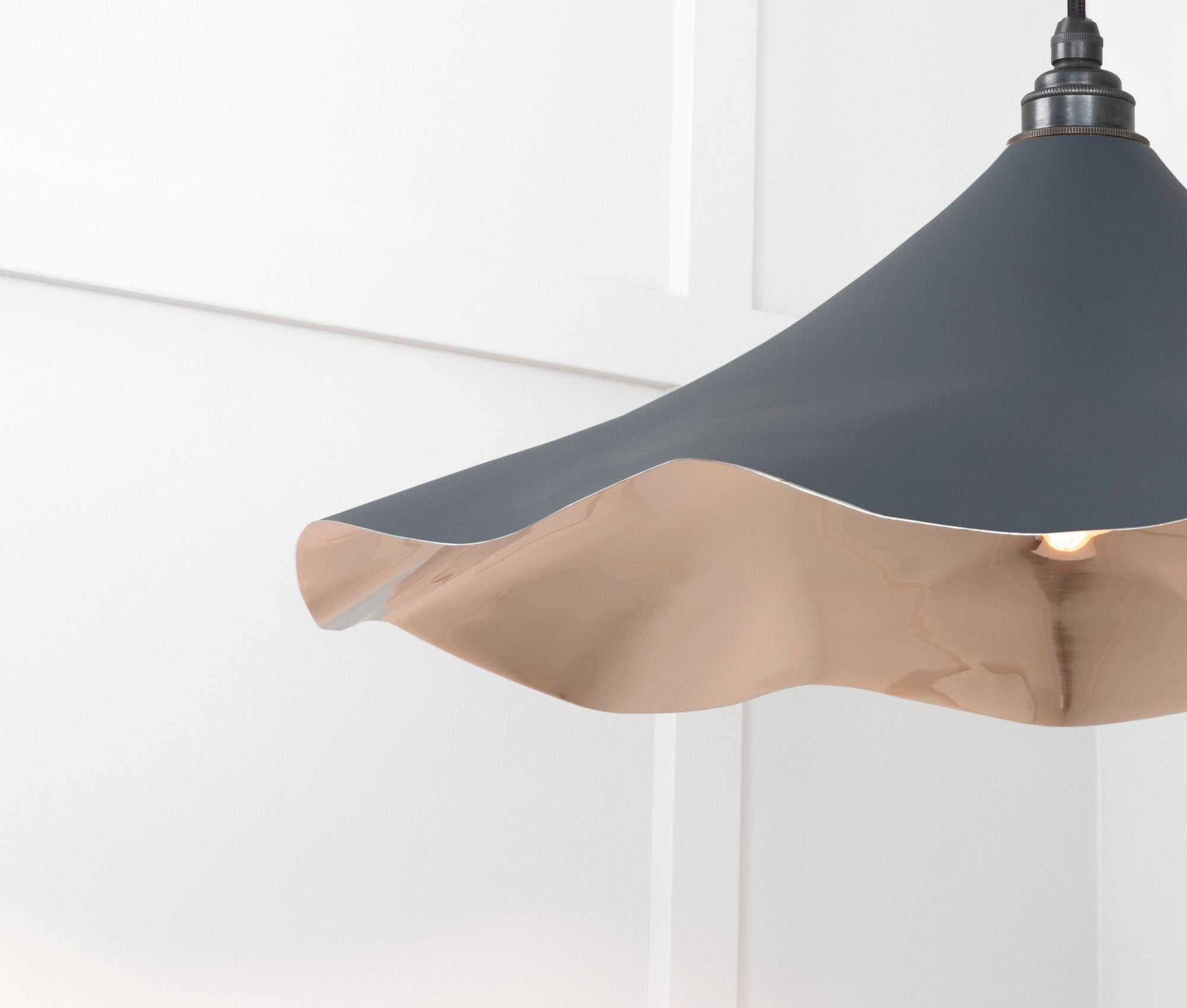 Smooth Nickel Flora Pendant | Soot - From The Anvil - EB London