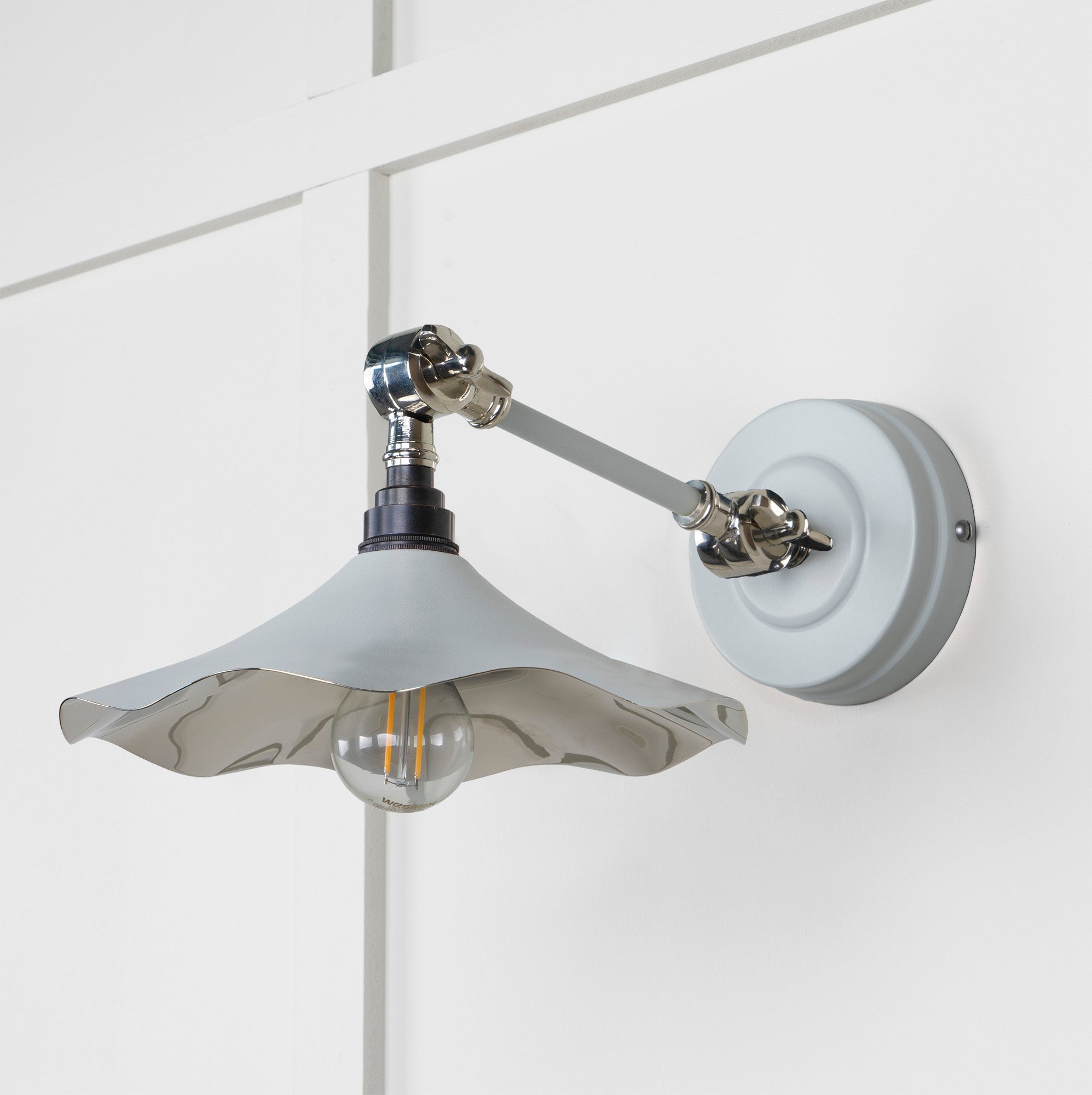 Smooth Nickel Flora Wall Light | Birch - From The Anvil - EB London