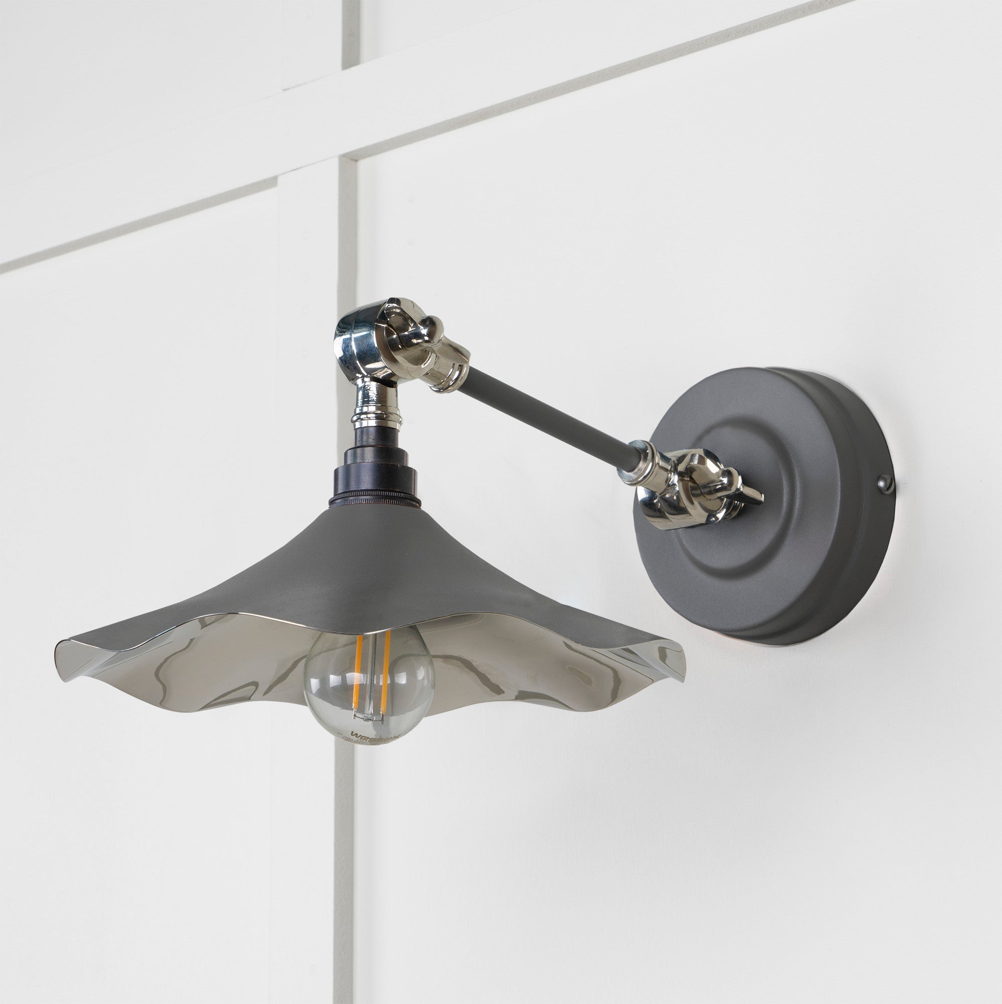 Smooth Nickel Flora Wall Light | Bluff - From The Anvil - EB London