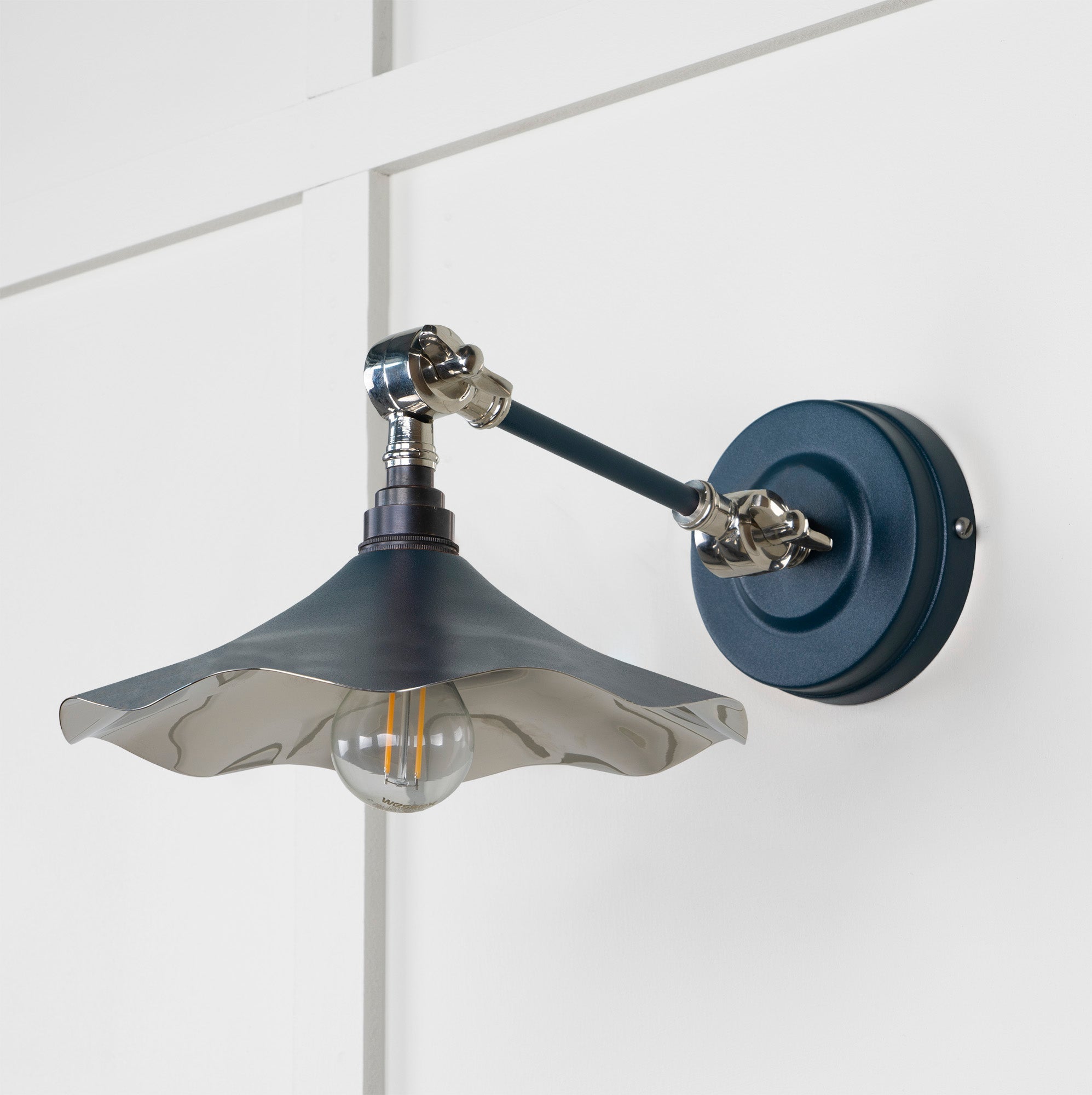 Smooth Nickel Flora Wall Light | Dusk - From The Anvil - EB London