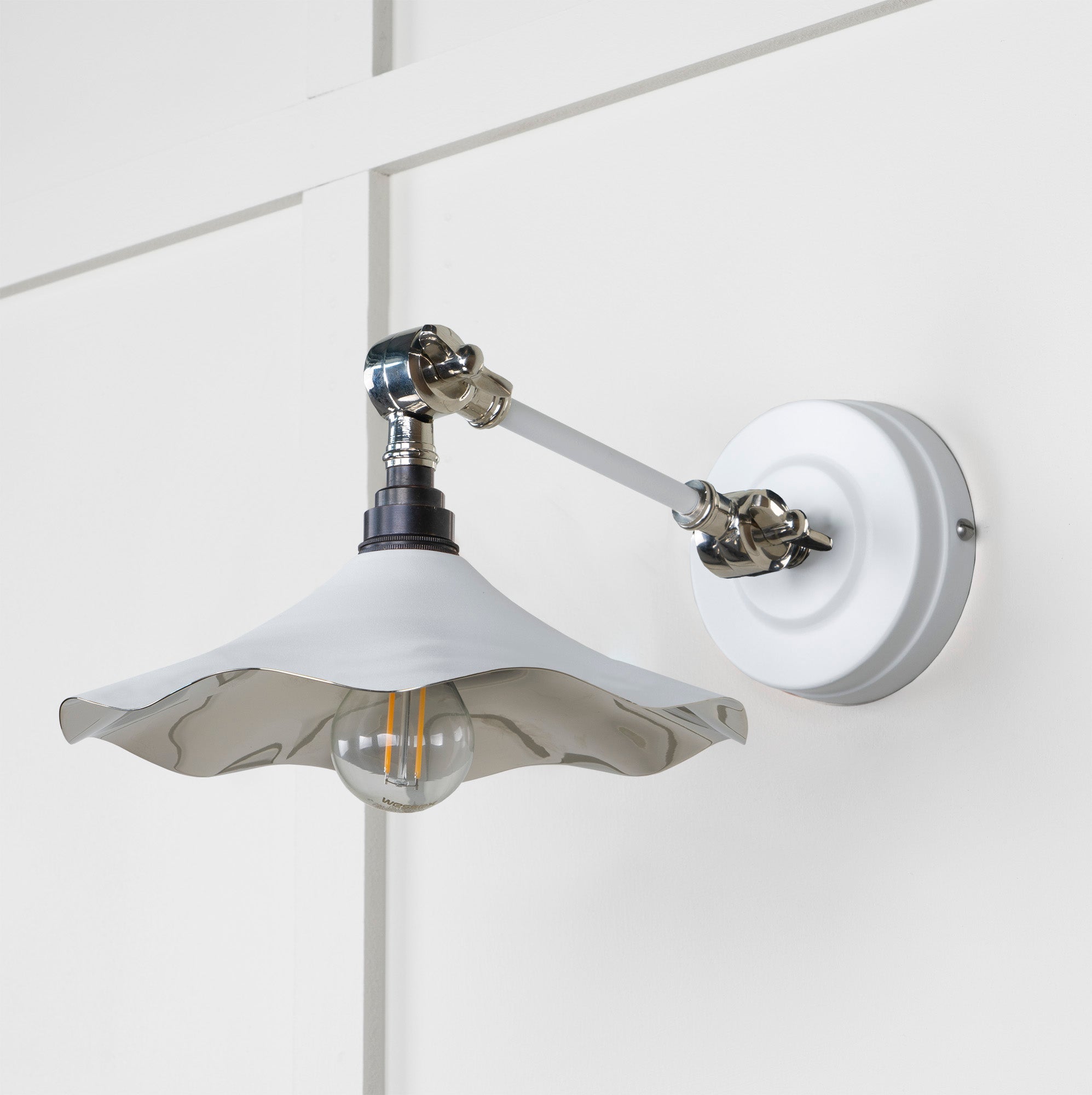 Smooth Nickel Flora Wall Light | Flock - From The Anvil - EB London