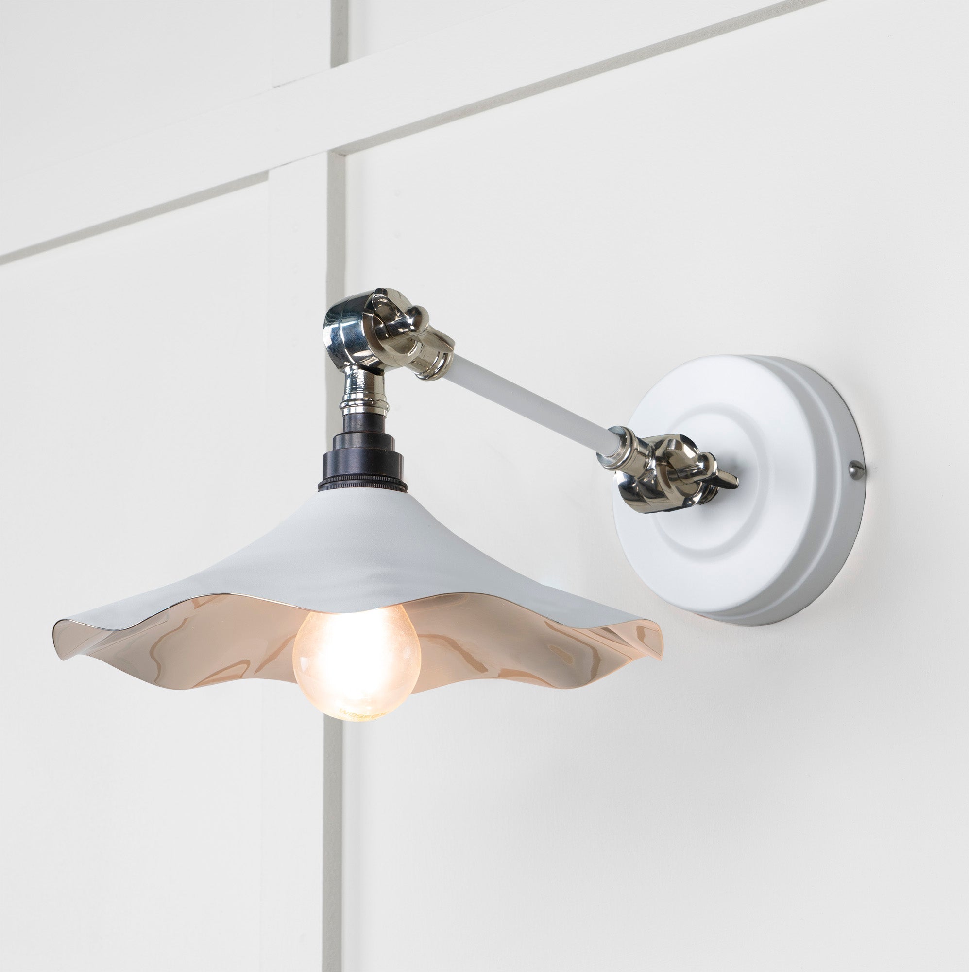 Smooth Nickel Flora Wall Light | Flock - From The Anvil - EB London