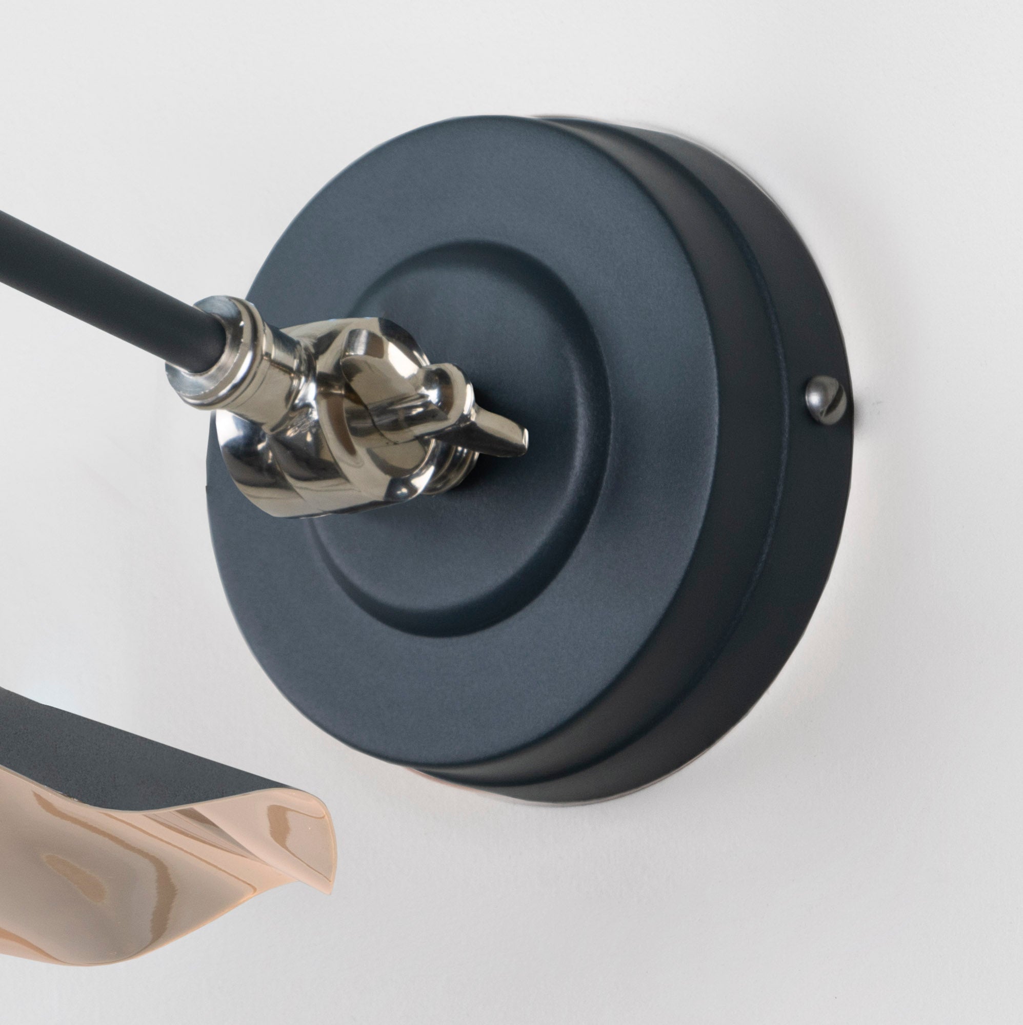 Smooth Nickel Flora Wall Light | Soot - From The Anvil - EB London