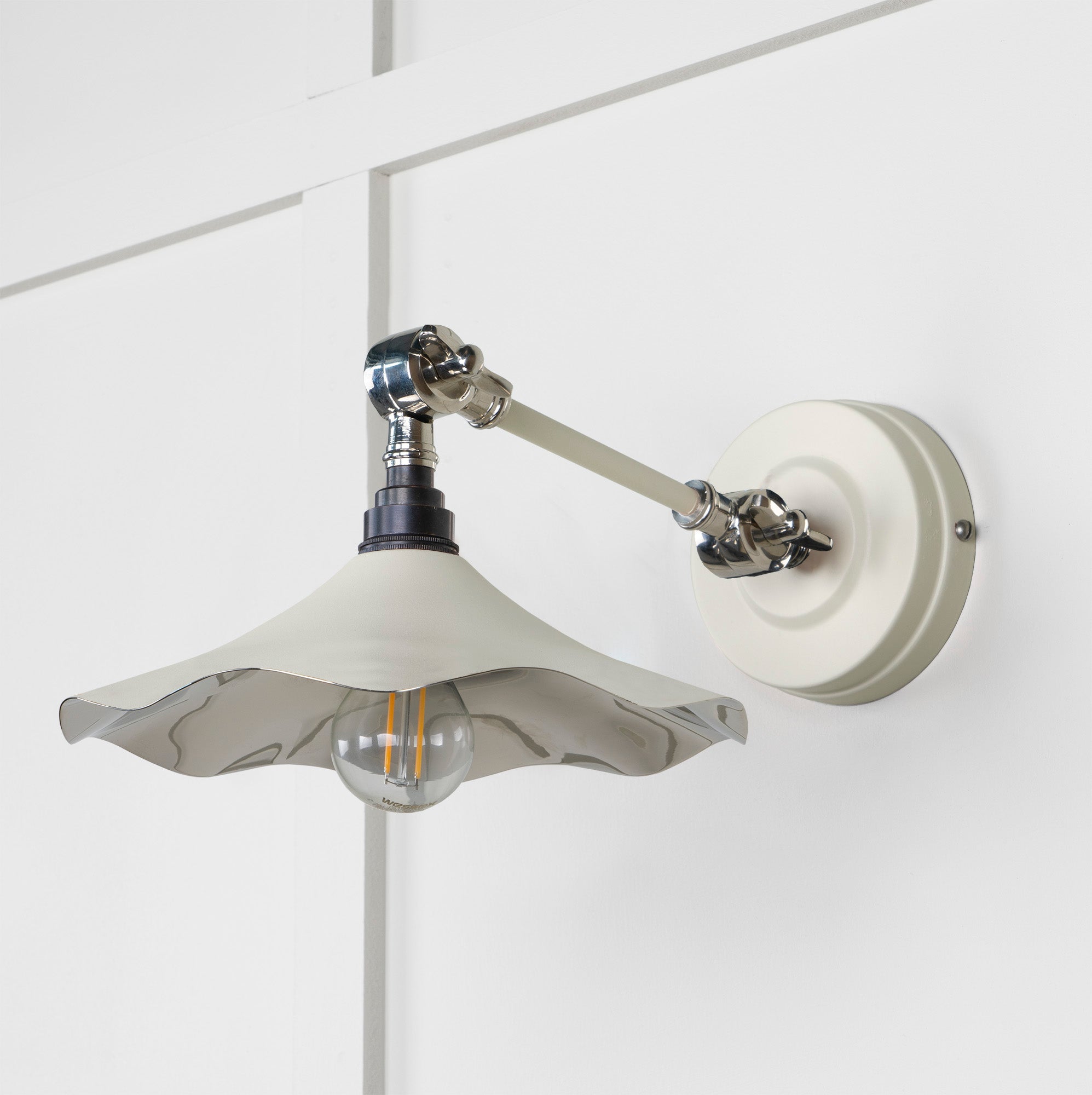 Smooth Nickel Flora Wall Light | Teasel - From The Anvil - EB London