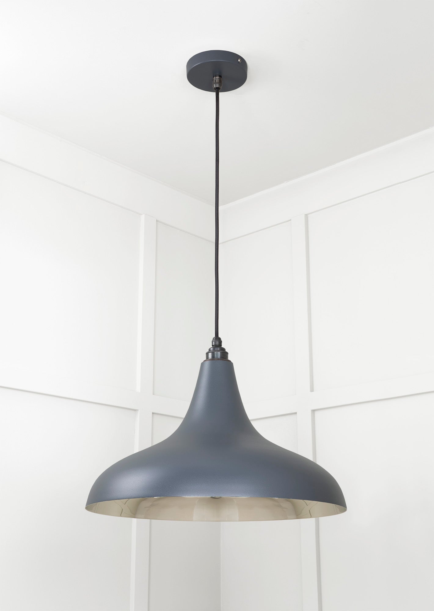 Smooth Nickel Frankley Pendant | Slate - From The Anvil - EB London
