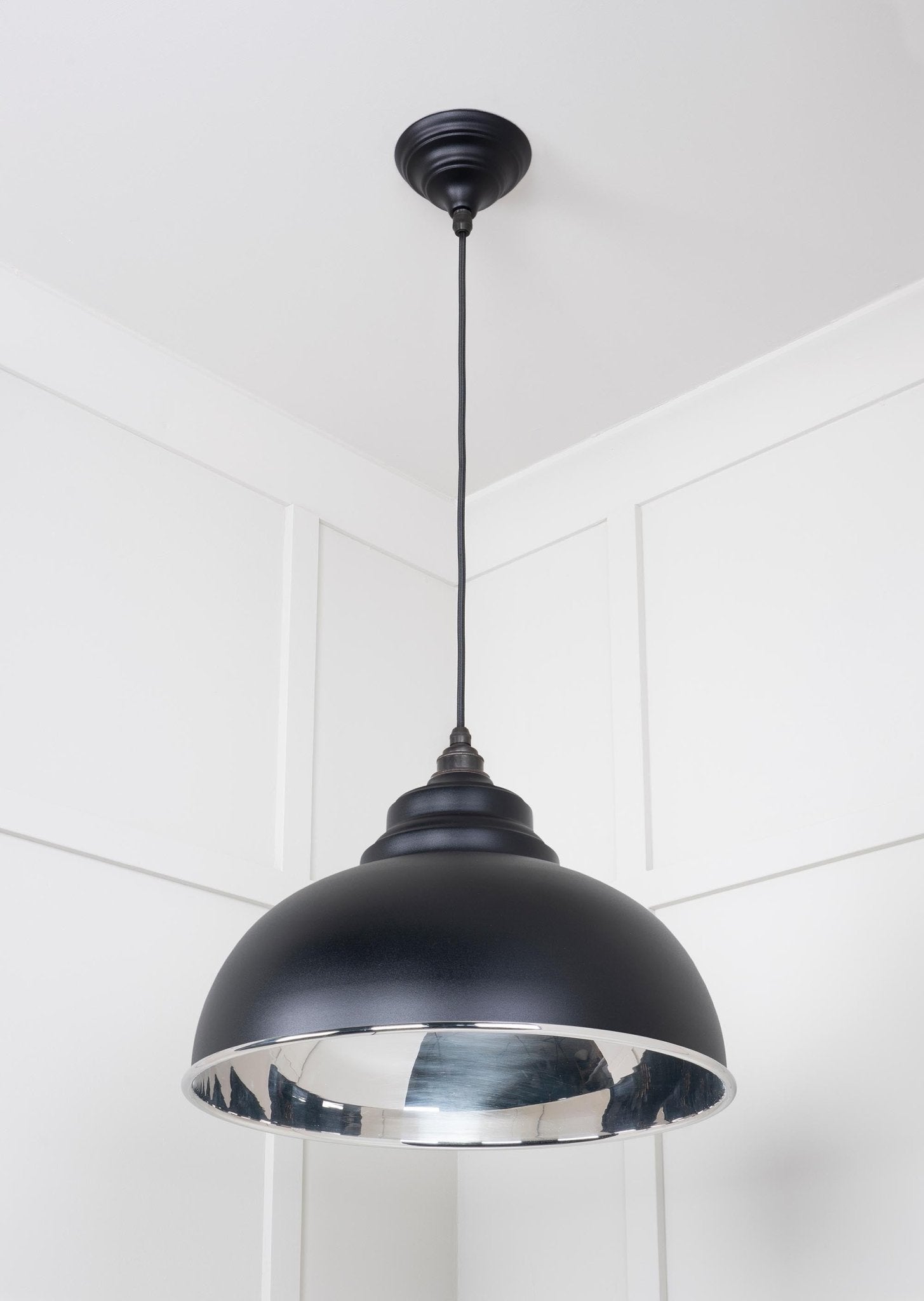Smooth Nickel Harborne Pendant | Elan Black - From The Anvil - EB London
