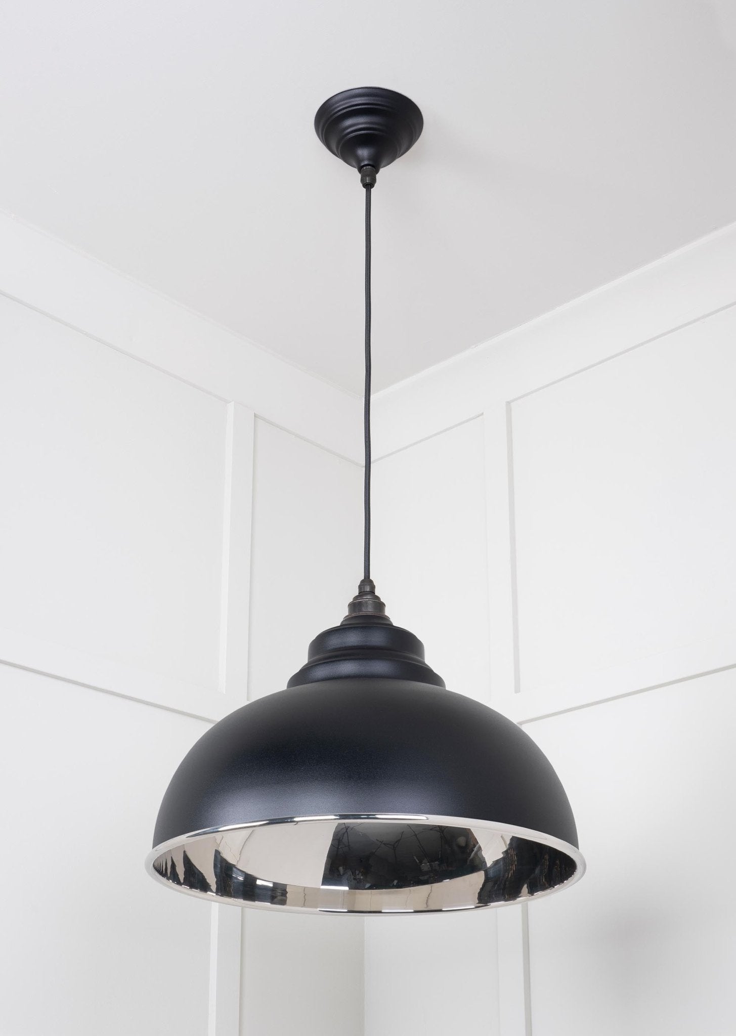 Smooth Nickel Harborne Pendant | Elan Black - From The Anvil - EB London