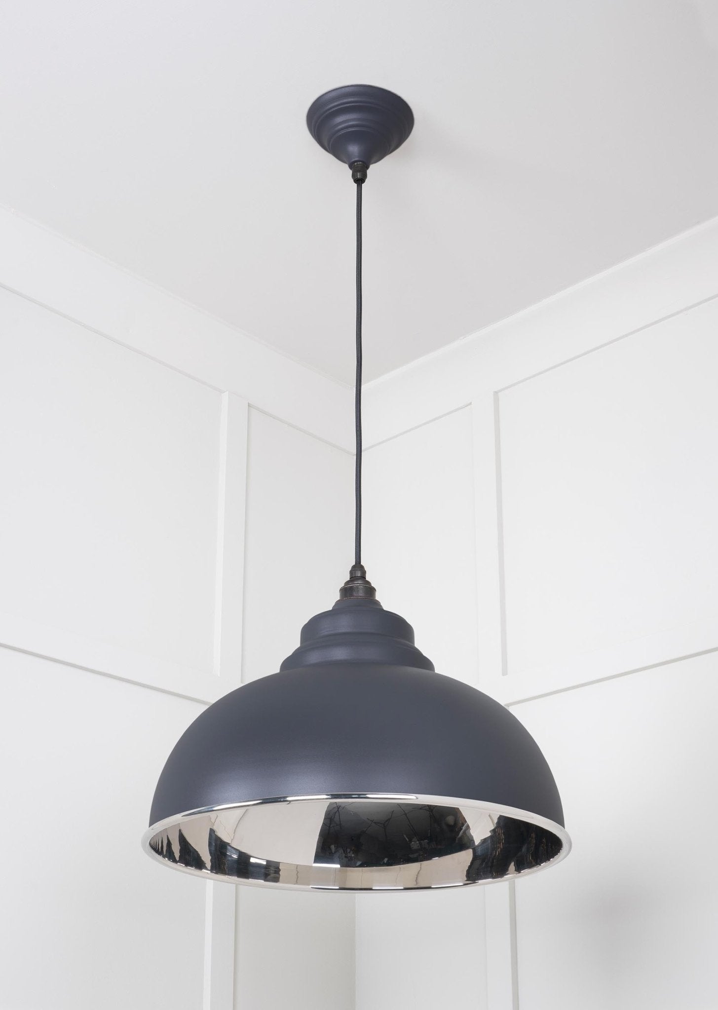 Smooth Nickel Harborne Pendant | Slate - From The Anvil - EB London