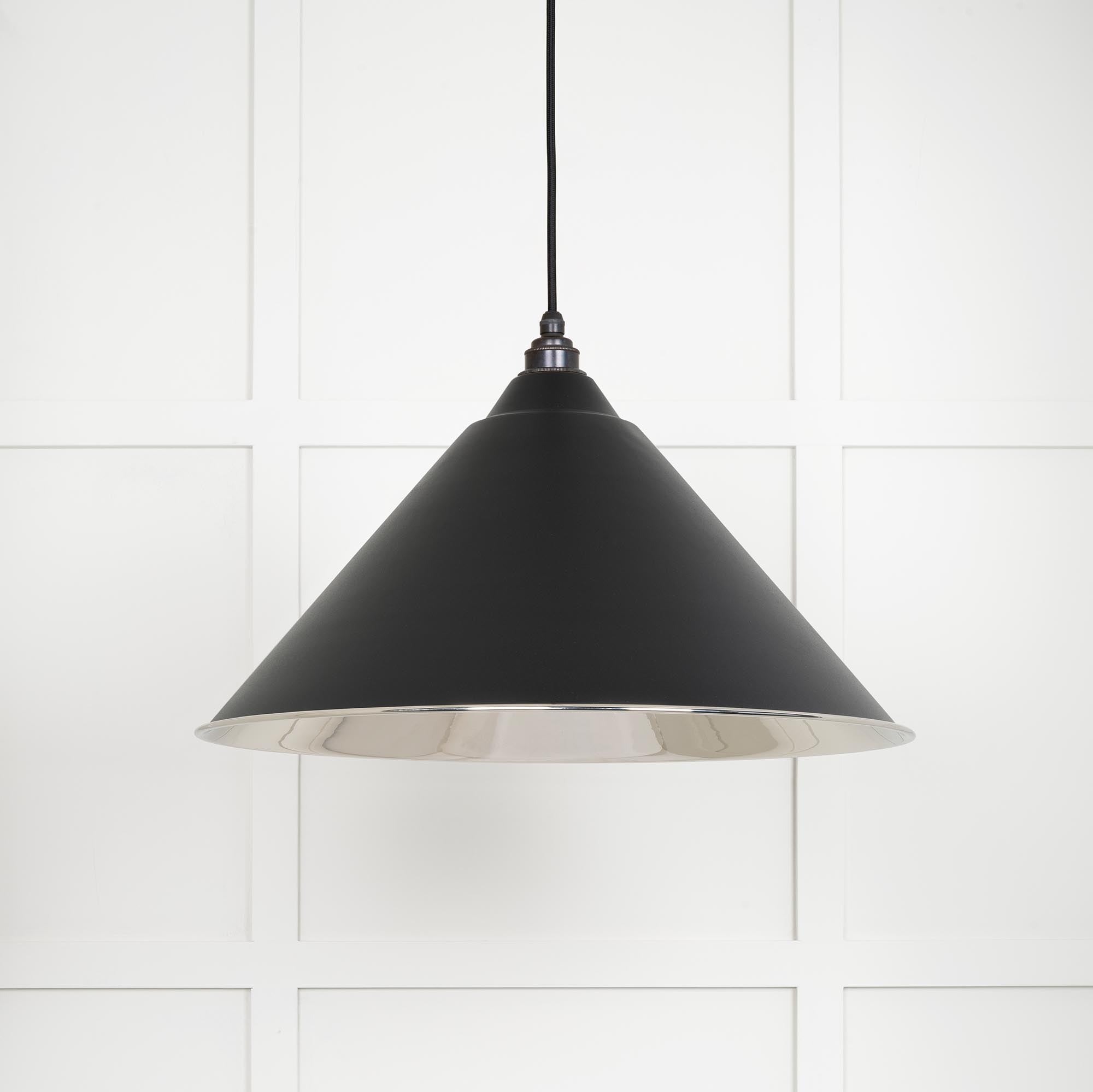 Smooth Nickel Hockley Pendant |Elan Black - From The Anvil - EB London