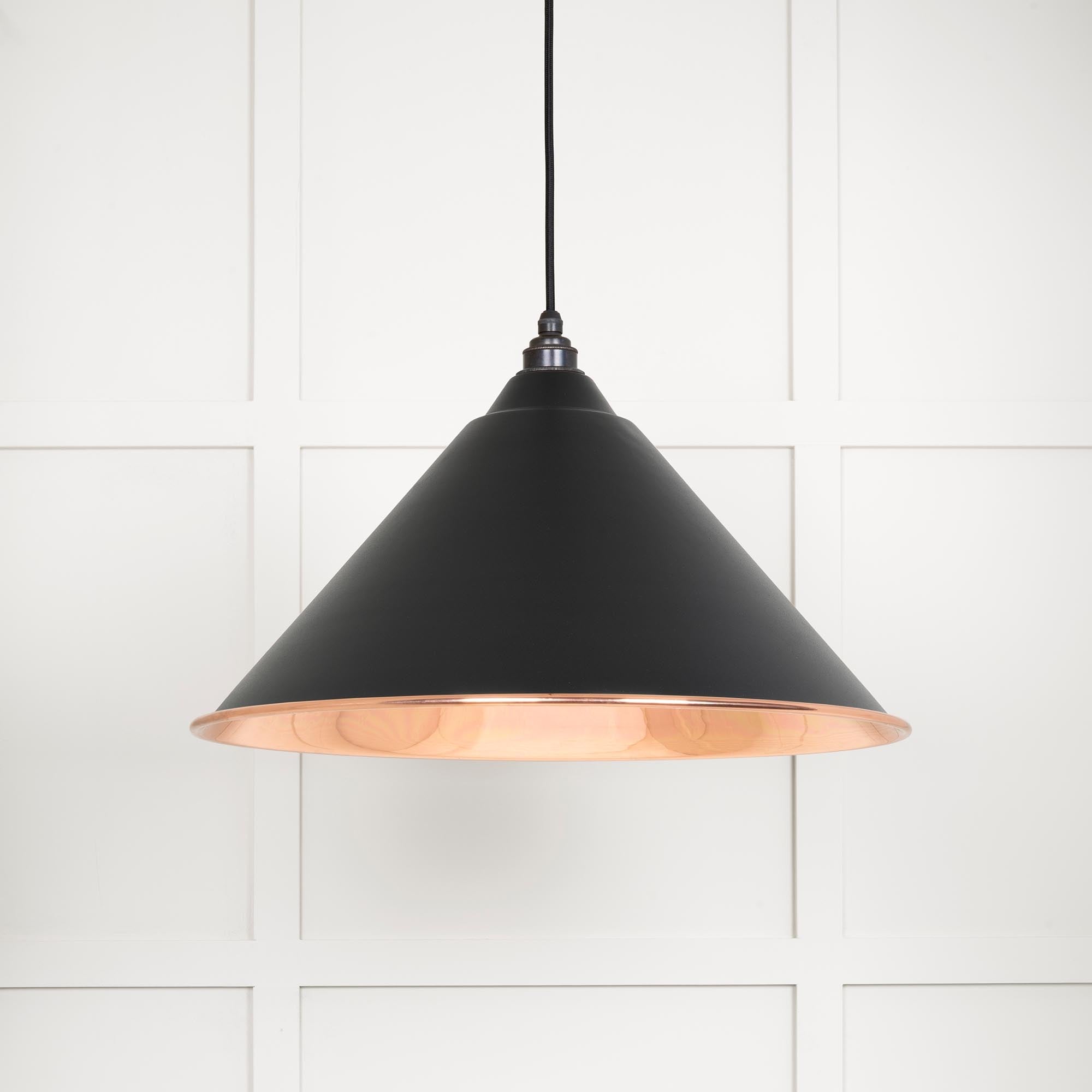 Smooth Nickel Hockley Pendant | Elan Black - From The Anvil - EB London
