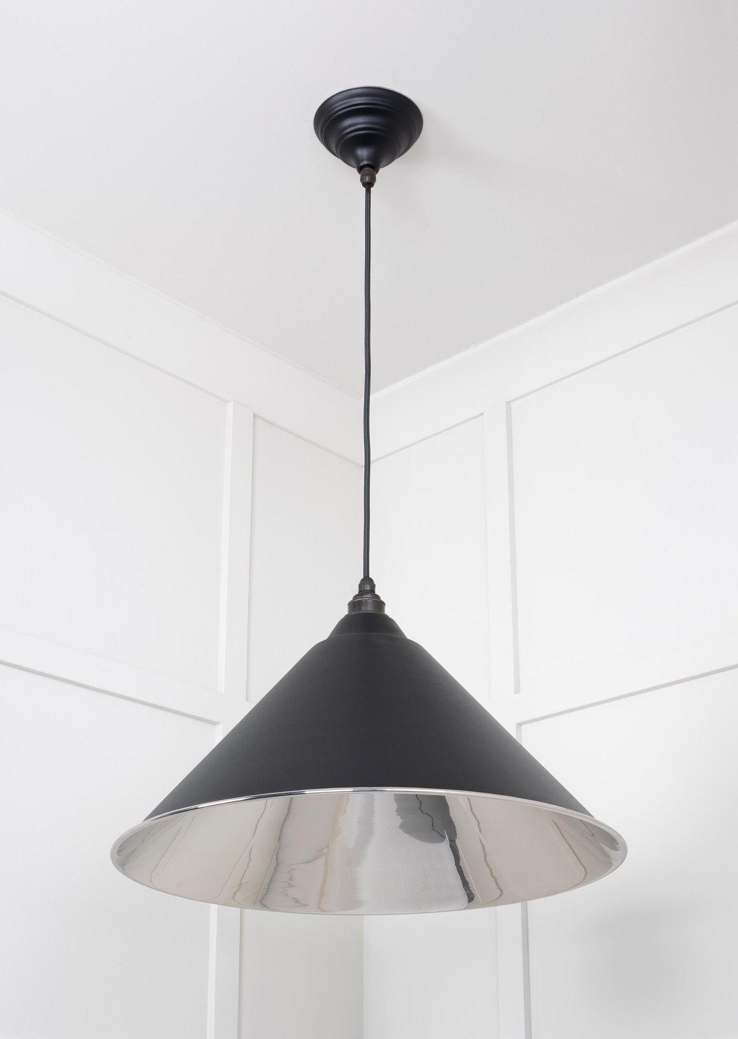 Smooth Nickel Hockley Pendant |Elan Black - From The Anvil - EB London