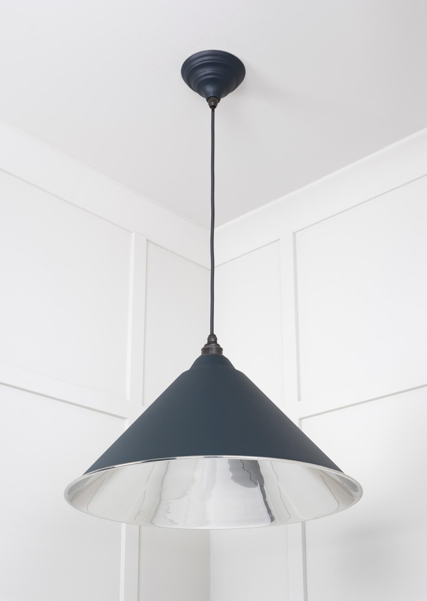 Smooth Nickel Hockley Pendant | Soot _ From The Anvil - EB London
