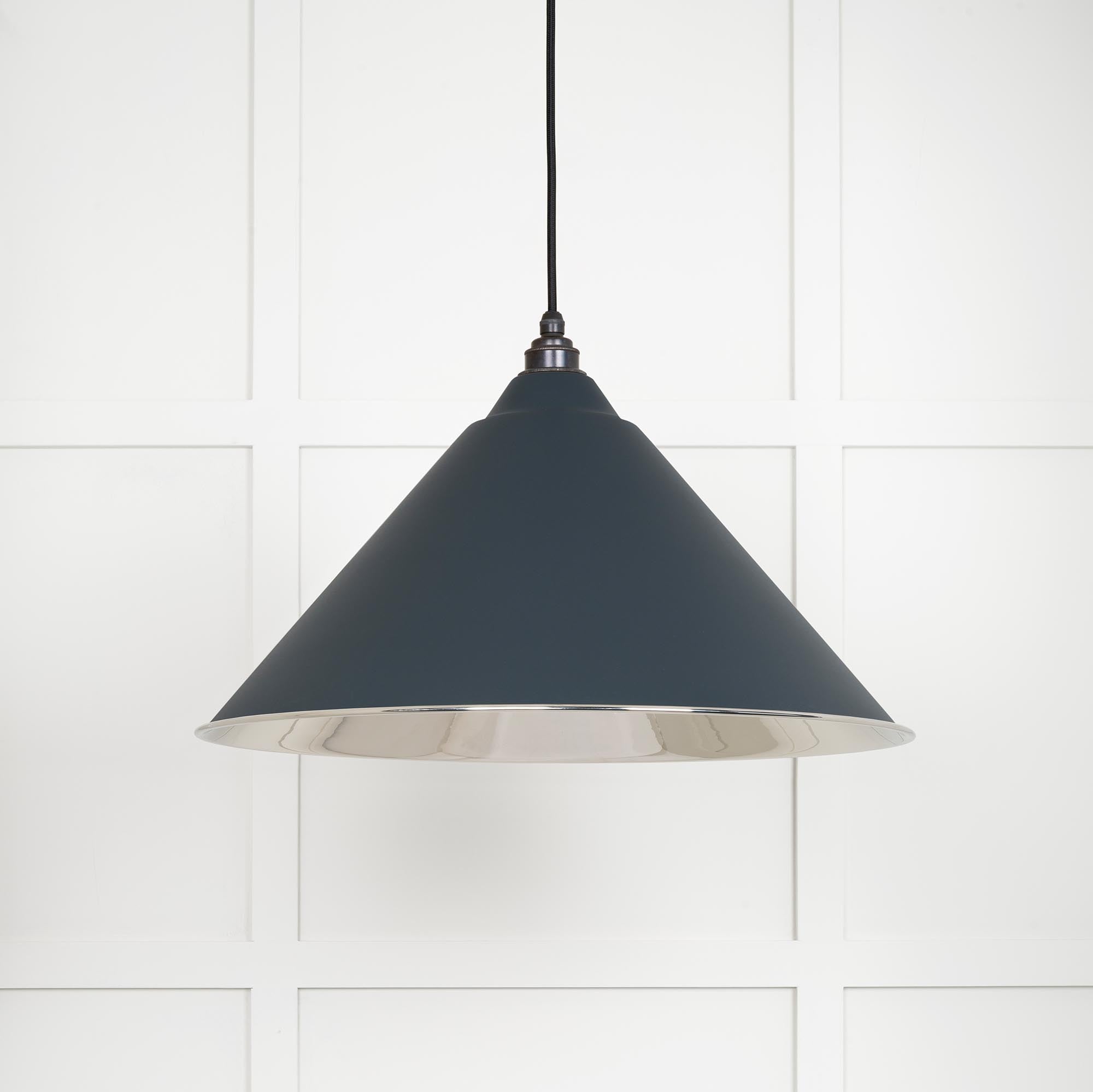 Smooth Nickel Hockley Pendant | Soot _ From The Anvil - EB London