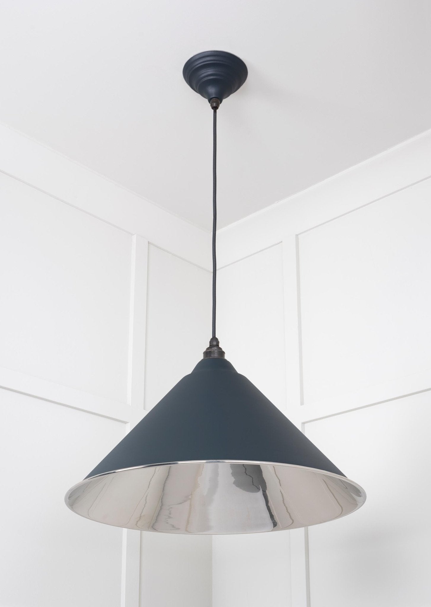 Smooth Nickel Hockley Pendant | Soot _ From The Anvil - EB London