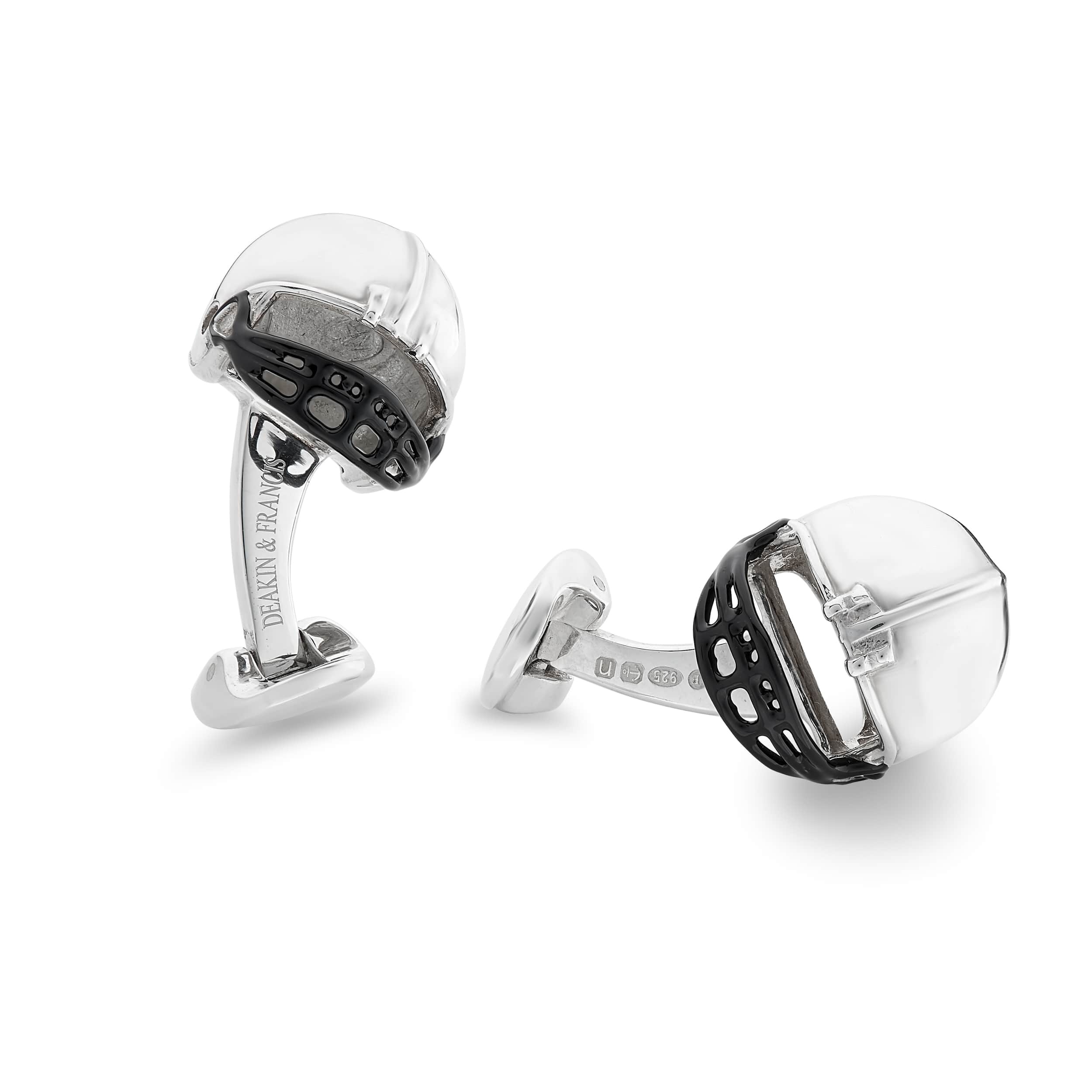 Silver American Football Helmet Cufflinks - Deakin & Francis | EB London