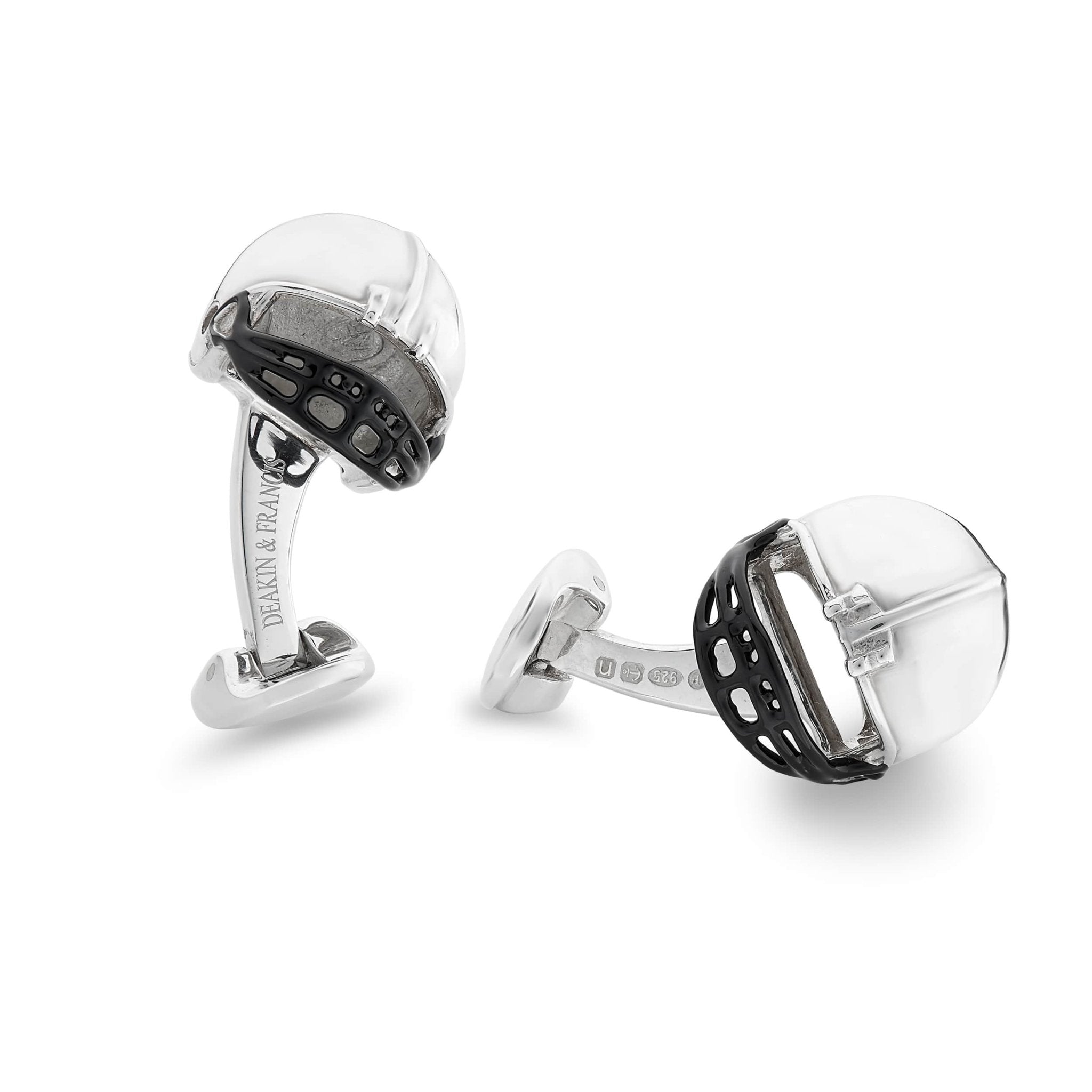 Sterling Silver American Football Helmet Enamel Cufflinks – Deakin & Francis - EB London