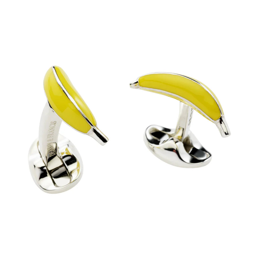 Luxury Sterling Silver Banana Cufflinks - Deakin & Francis | EB London