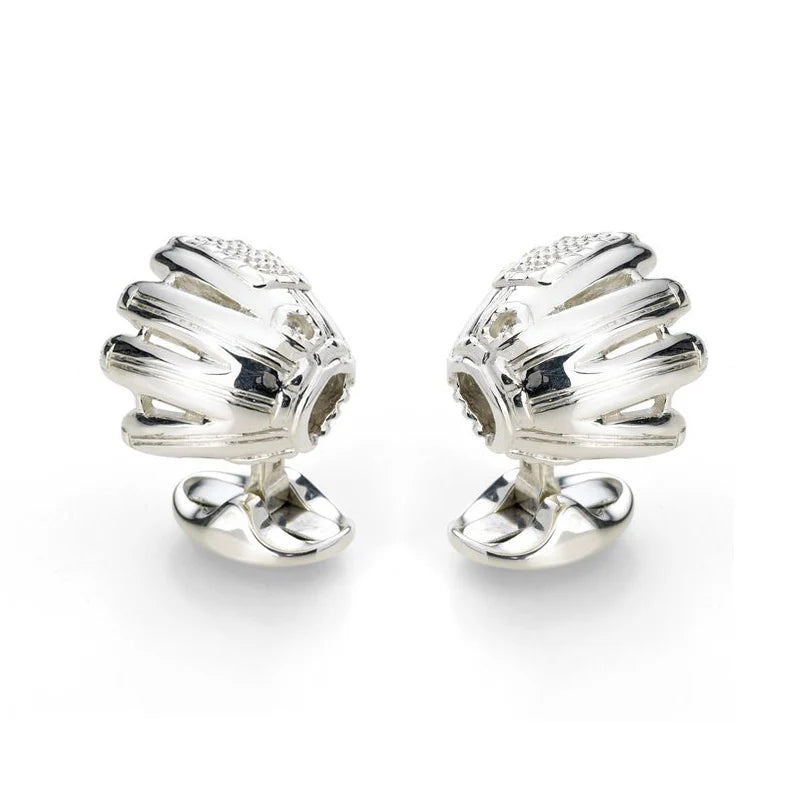 Silver Baseball Glove Cufflinks - Deakin & Francis | EB London
