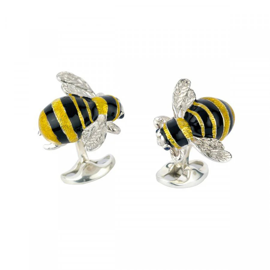 Sterling Silver Bumble Bee Cufflinks – Deakin & Francis - EB London