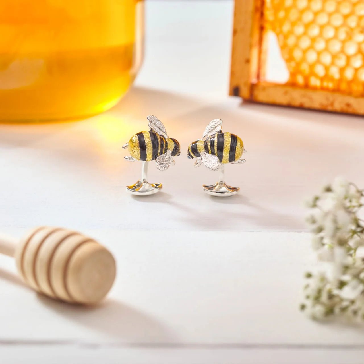 Sterling Silver Bumble Bee Cufflinks – Deakin & Francis - EB London