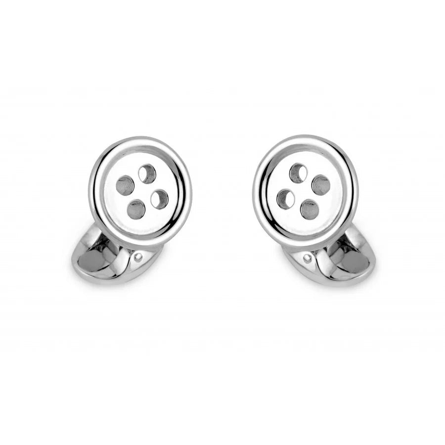 Sterling Silver Button Cufflinks – Deakin & Francis - EB London