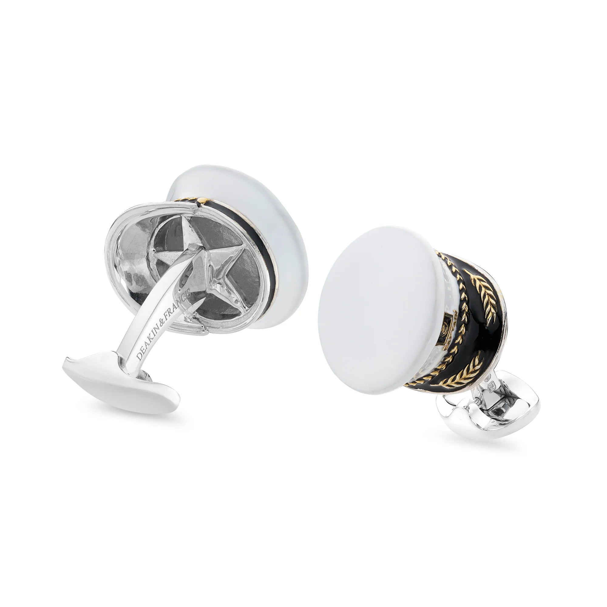 Sterling Silver Captain’s Hat Cufflinks - Deakin & Francis | EB London
