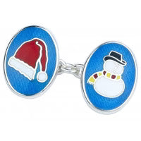 Sterling Silver Christmas Enamelled Cufflinks – Deakin & Francis
