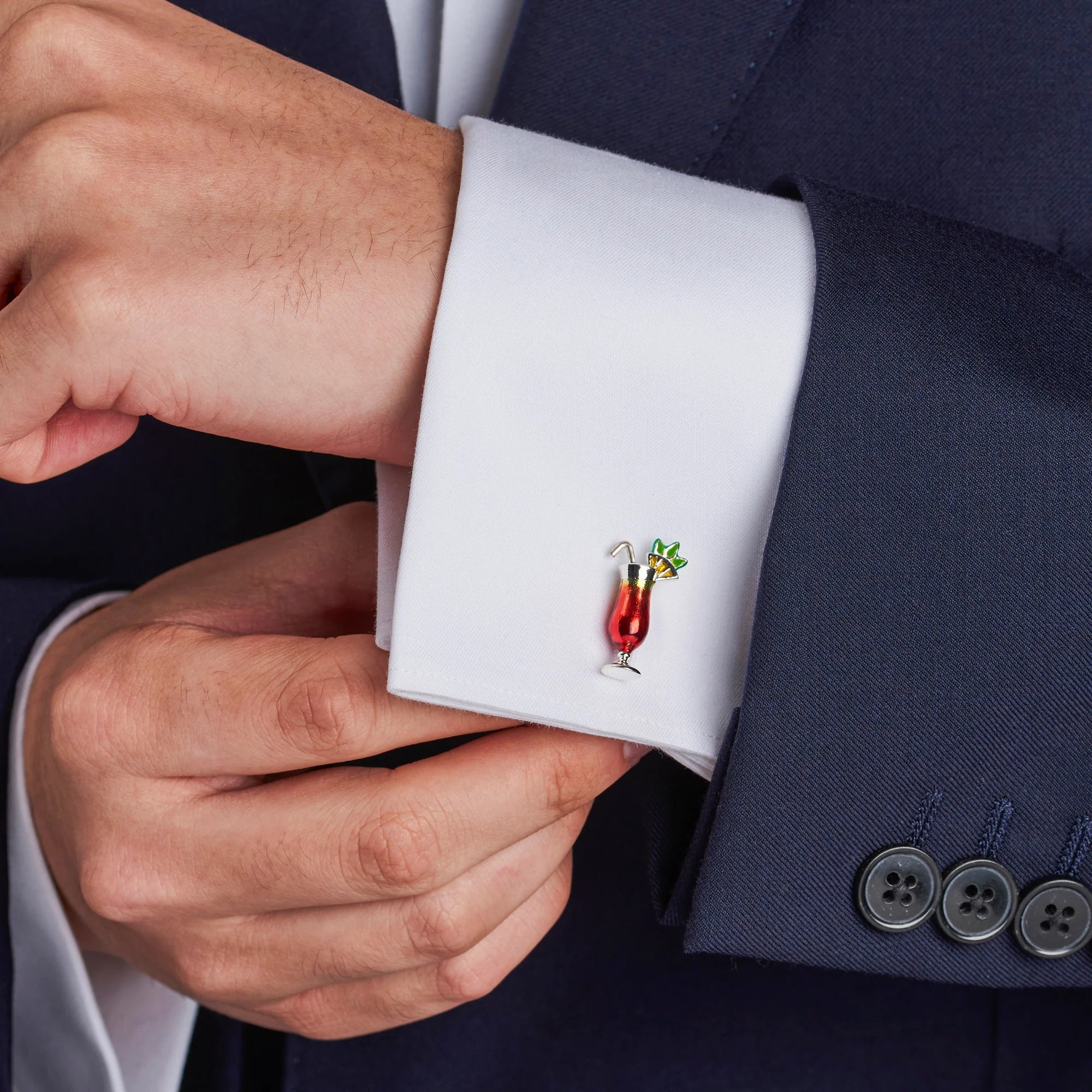 Sterling Silver Cocktail Cufflinks – Deakin & Francis - EB London