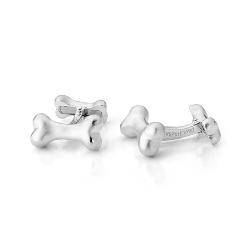 Luxury Sterling Silver Dog Bone Cufflinks - Deakin & Francis | EB London