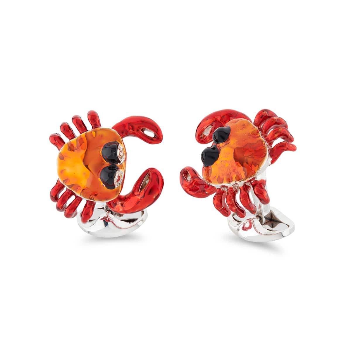 Silver Crab Cufflinks Enamel - Deakin & Francis | EB London