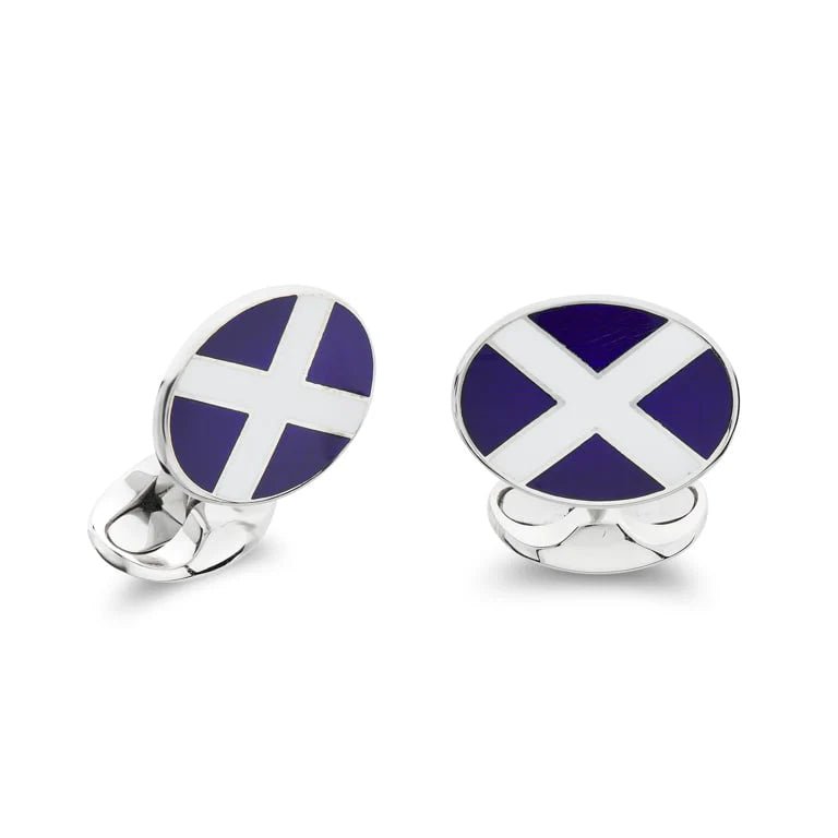Sterling Silver Enamel Scottish Flag Cufflinks – Deakin & Francis - EB London
