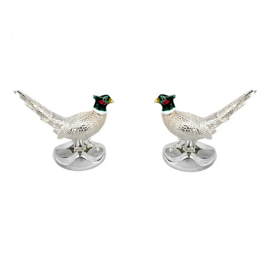 Sterling Silver Game Bird Pheasant Cufflinks – Deakin & Francis - EB London