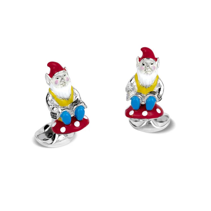 Luxury Sterling Silver Gnome Cufflinks - Deakin & Francis | EB London