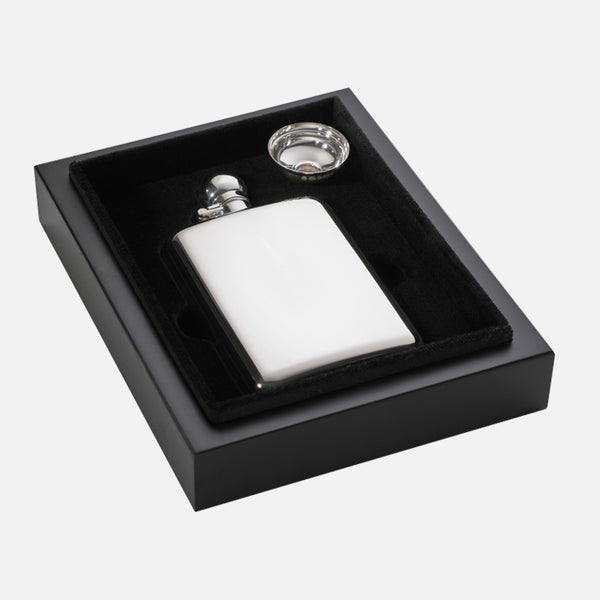 Sterling Silver Hip Flask In Presentation Case - Carrs Silver - EB London