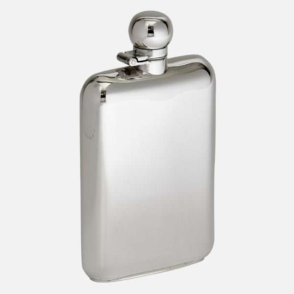 Sterling Silver Hip Flask In Presentation Case - Carrs Silver - EB London