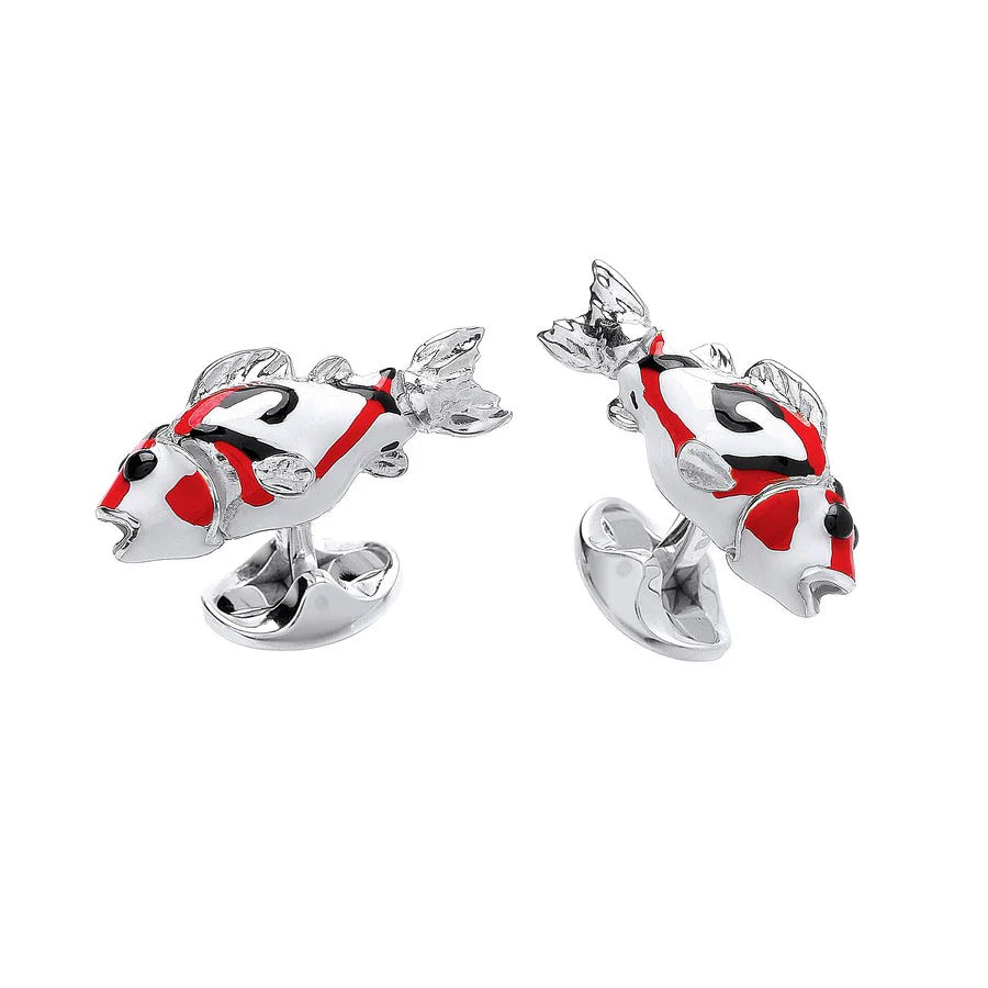 Sterling Silver Artistic Koi Fish Cufflinks – Deakin & Francis - EB London