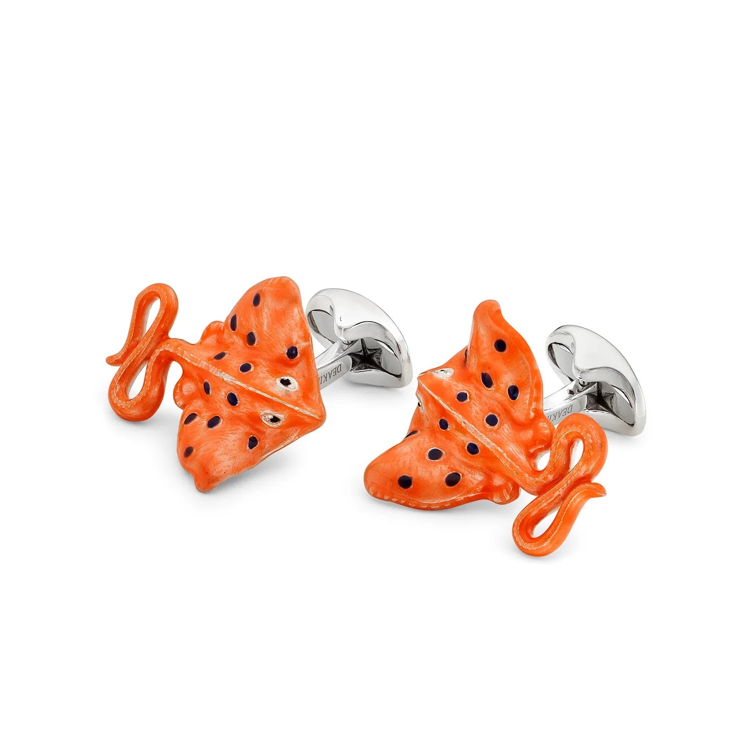 Sterling Silver Orange and Black Stingray Cufflinks – Deakin & Francis - EB London
