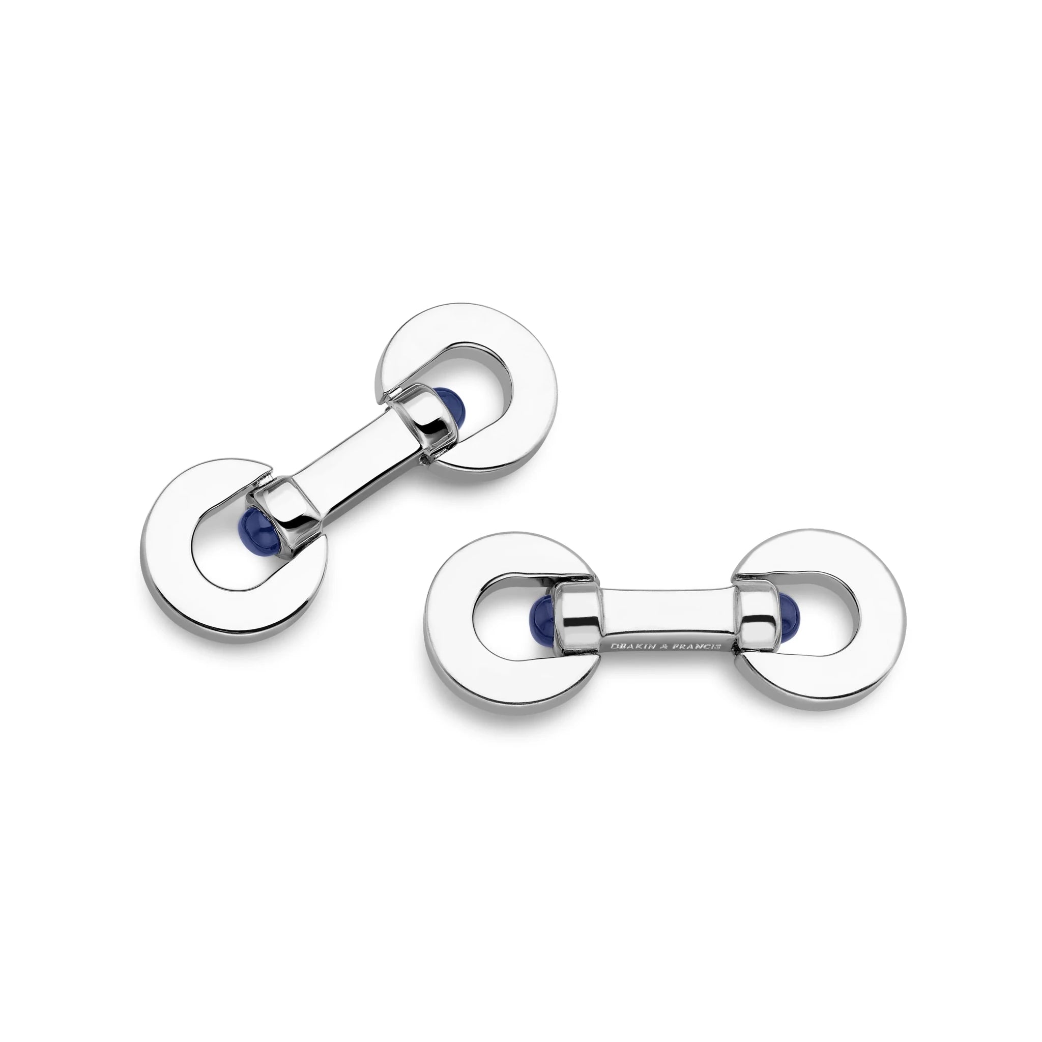 Sterling Silver Paddle Cufflinks with Blue Sapphires – Deakin & Francis - EB London